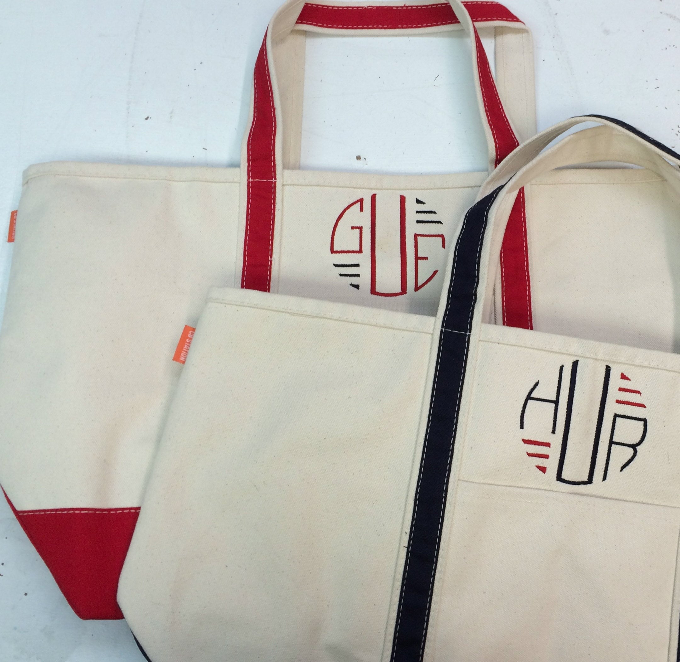 Canvas Yacht Tote - Large Zippered Top