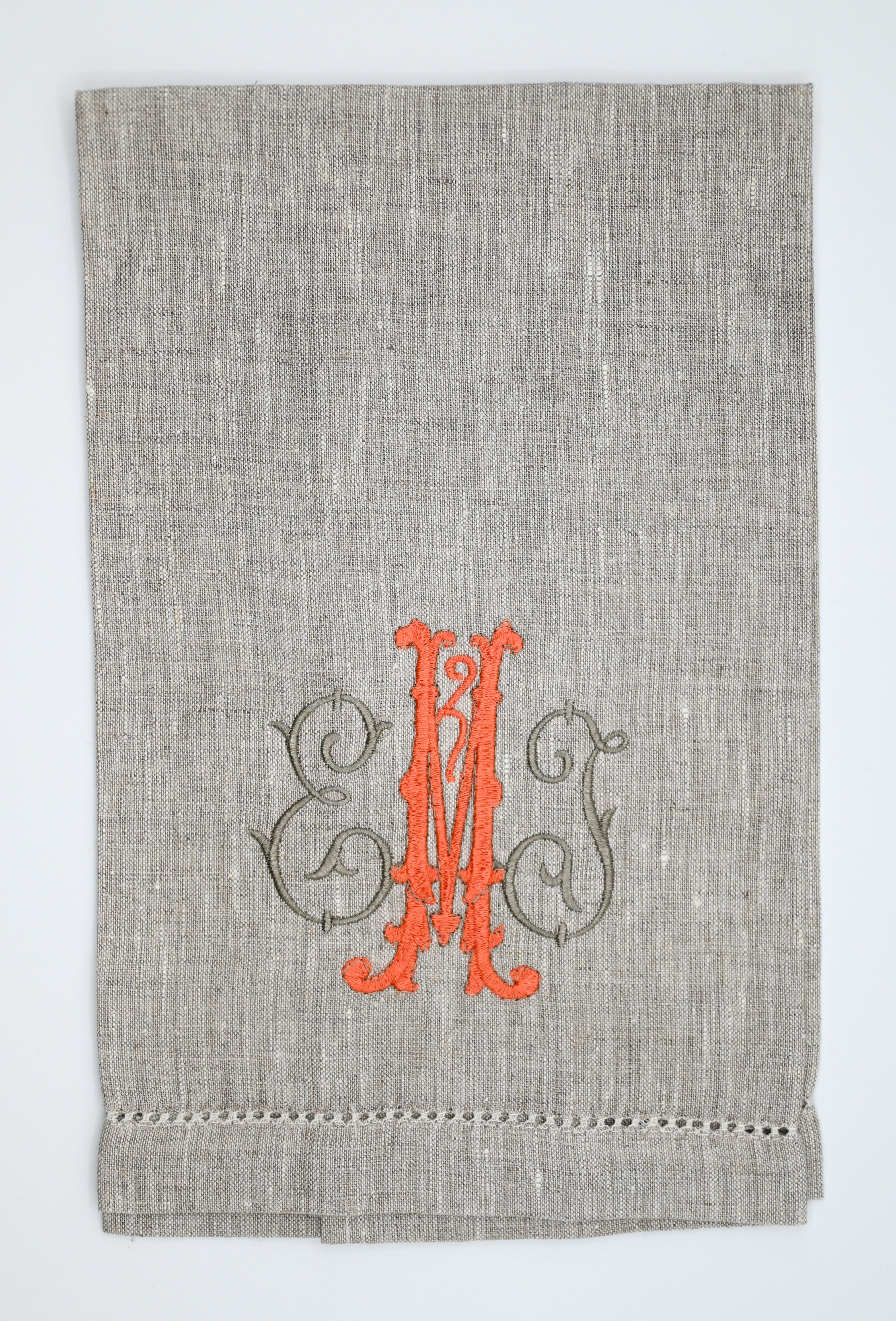 Grey Hemstitch Handtowel