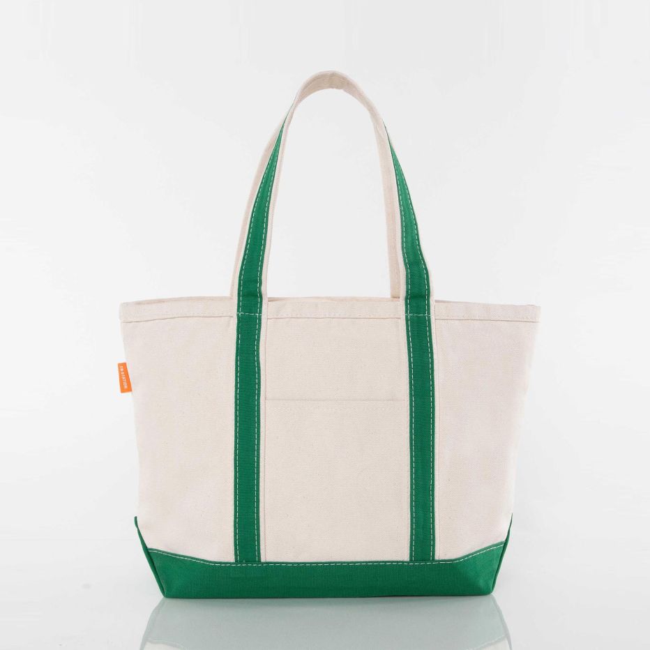 Canvas Yacht Tote - Med Zippered Top