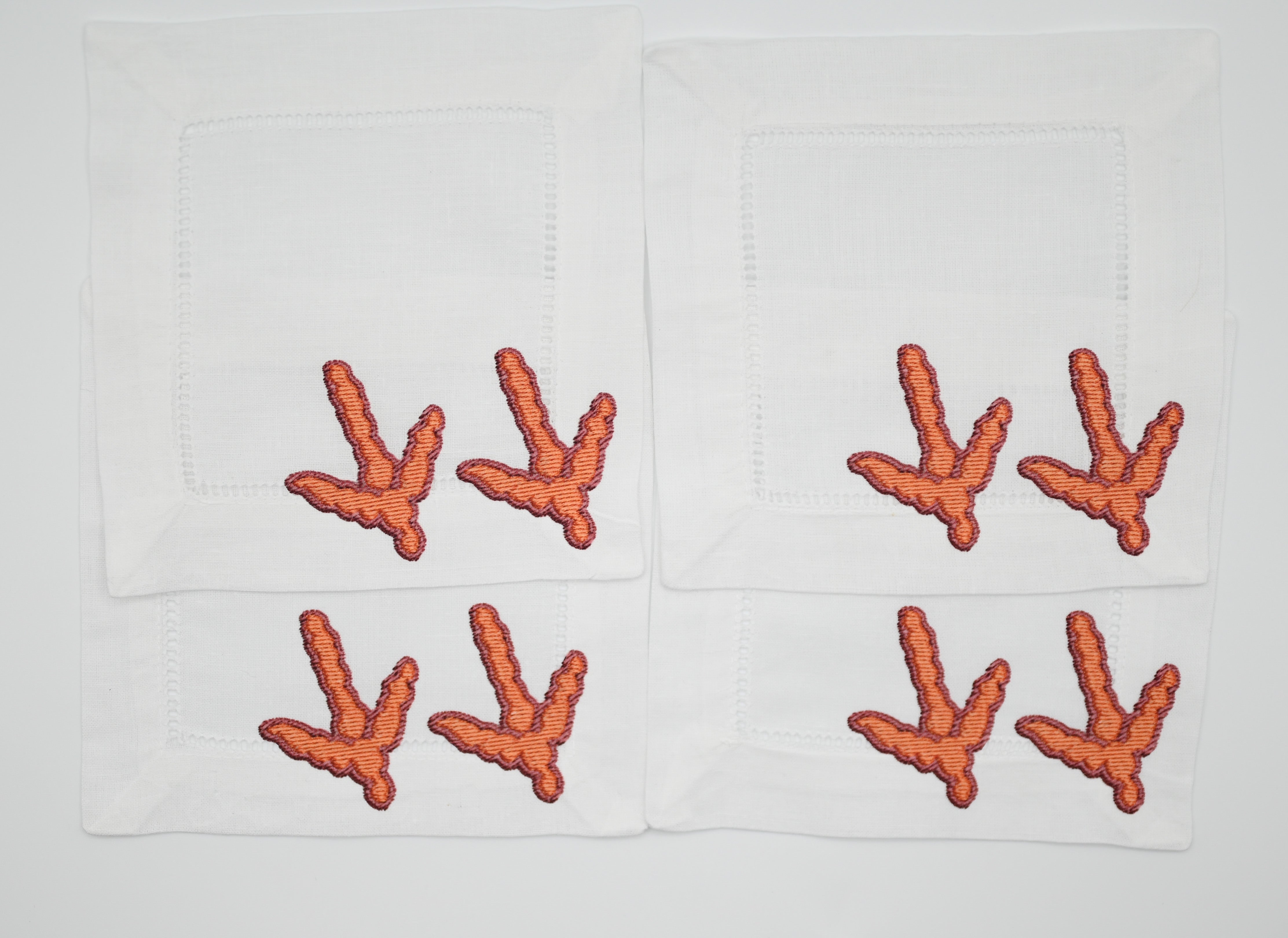 VA Tech Feet Bespoke Printed Cocktail Napkins