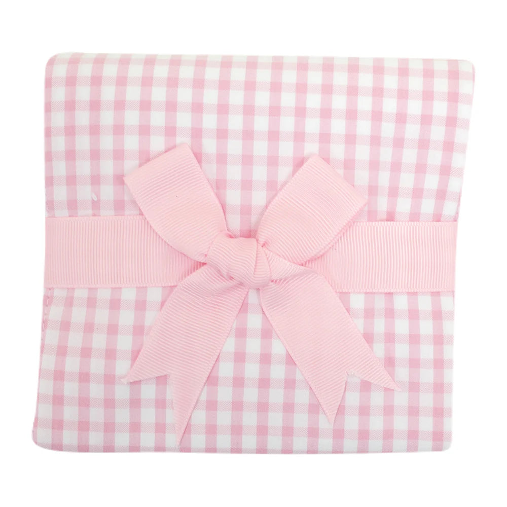 Burp Cloth Pink Check