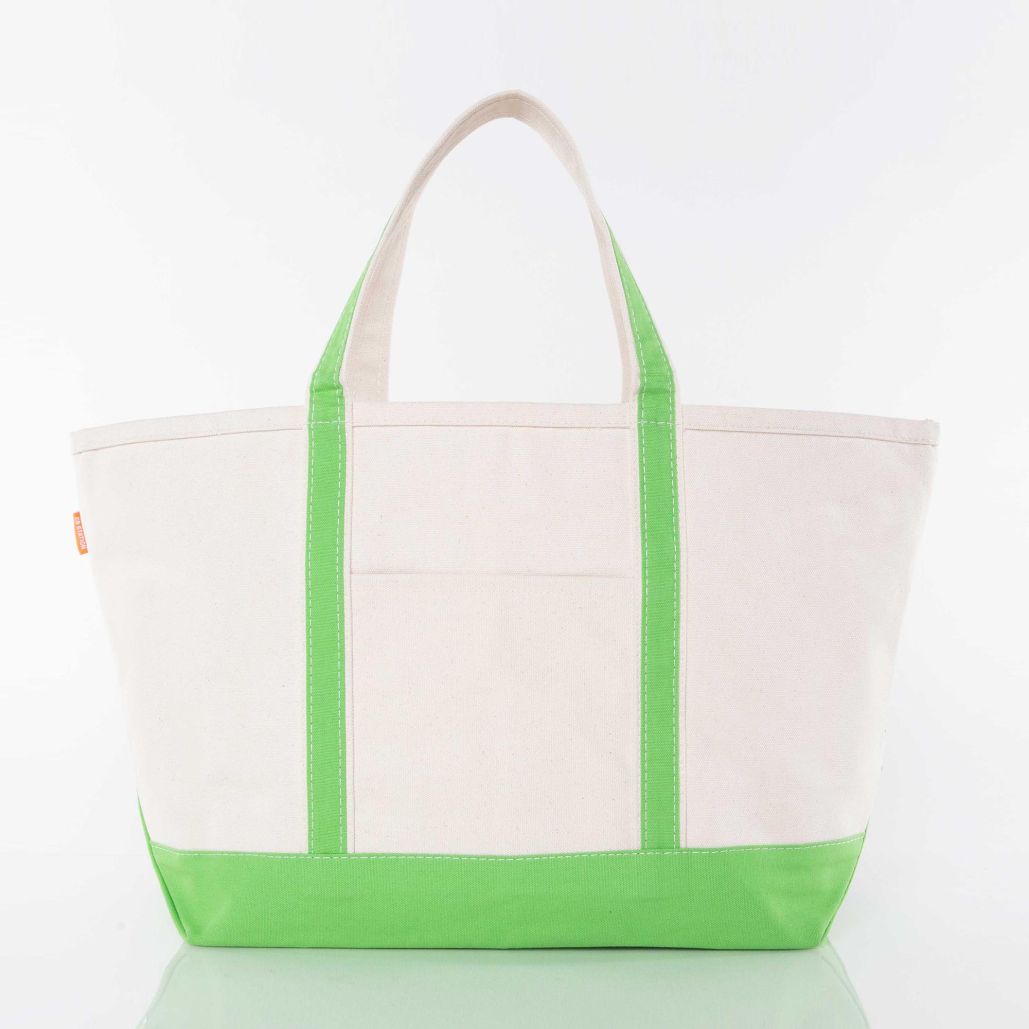 Canvas Boat Tote - Large Zippered Top