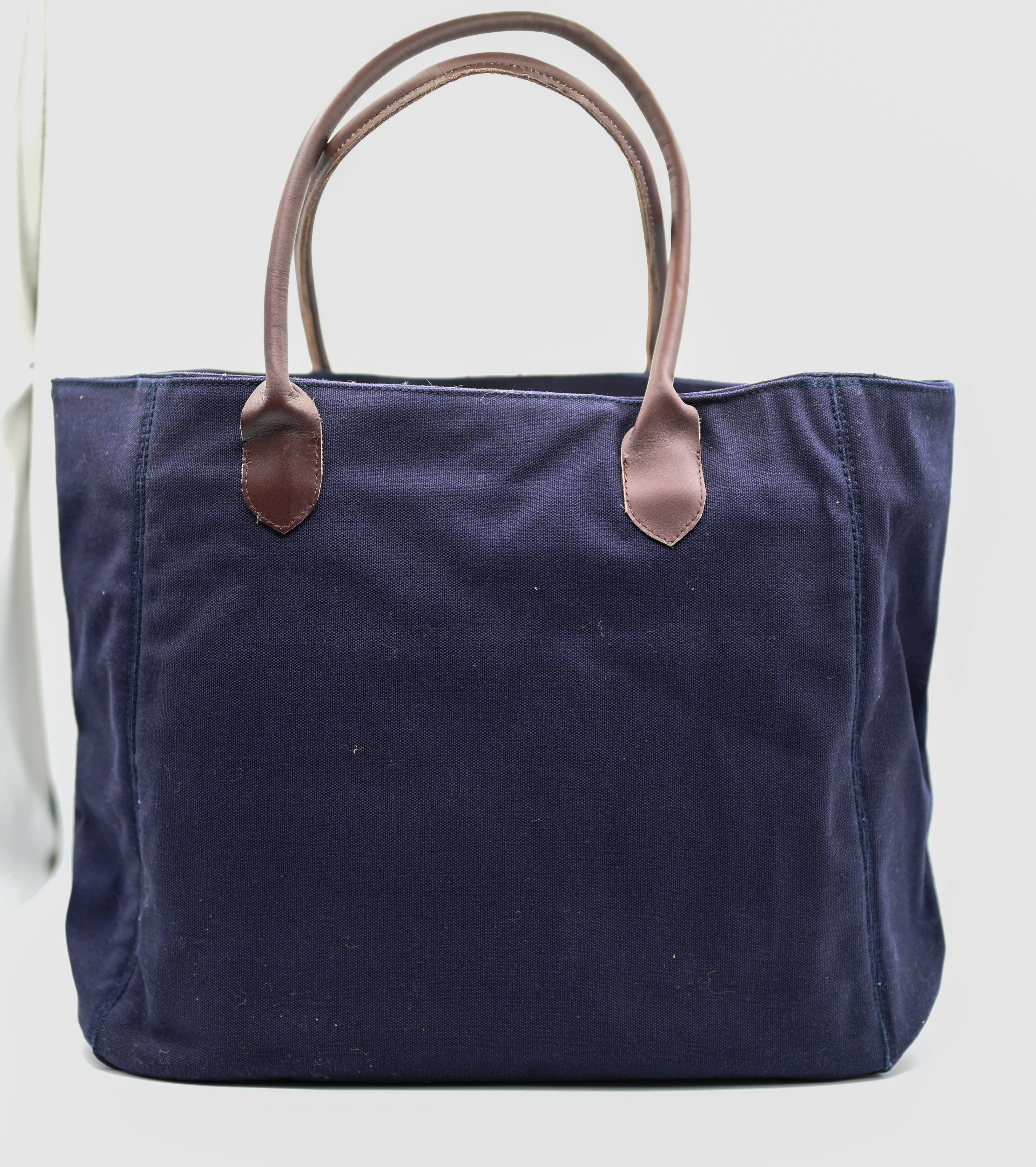 Canvas and Leather Handbag Tote