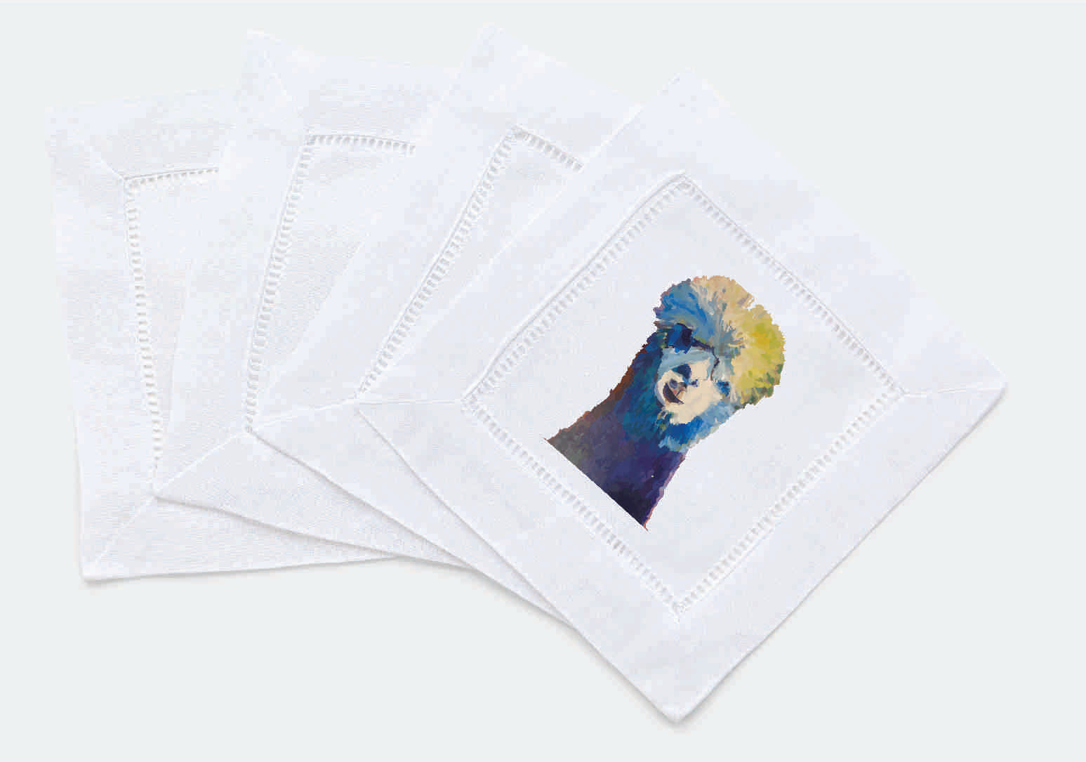 Cocktail Napkin Set of 4 Llama