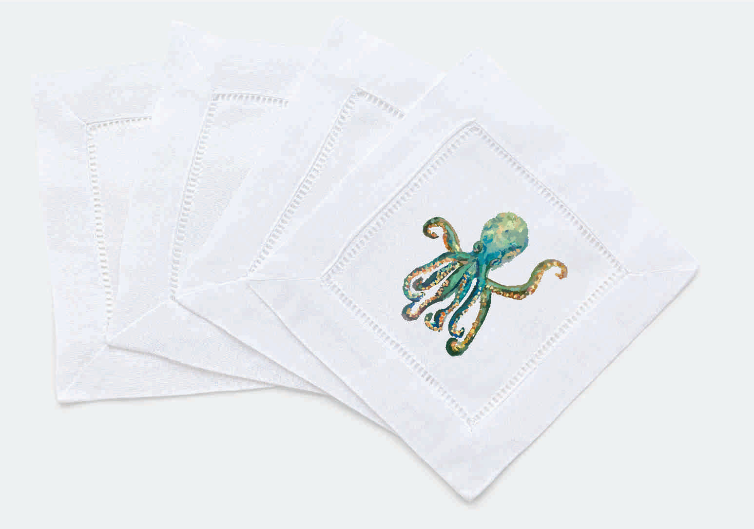 Cocktail Napkin Set of 4 Octopus