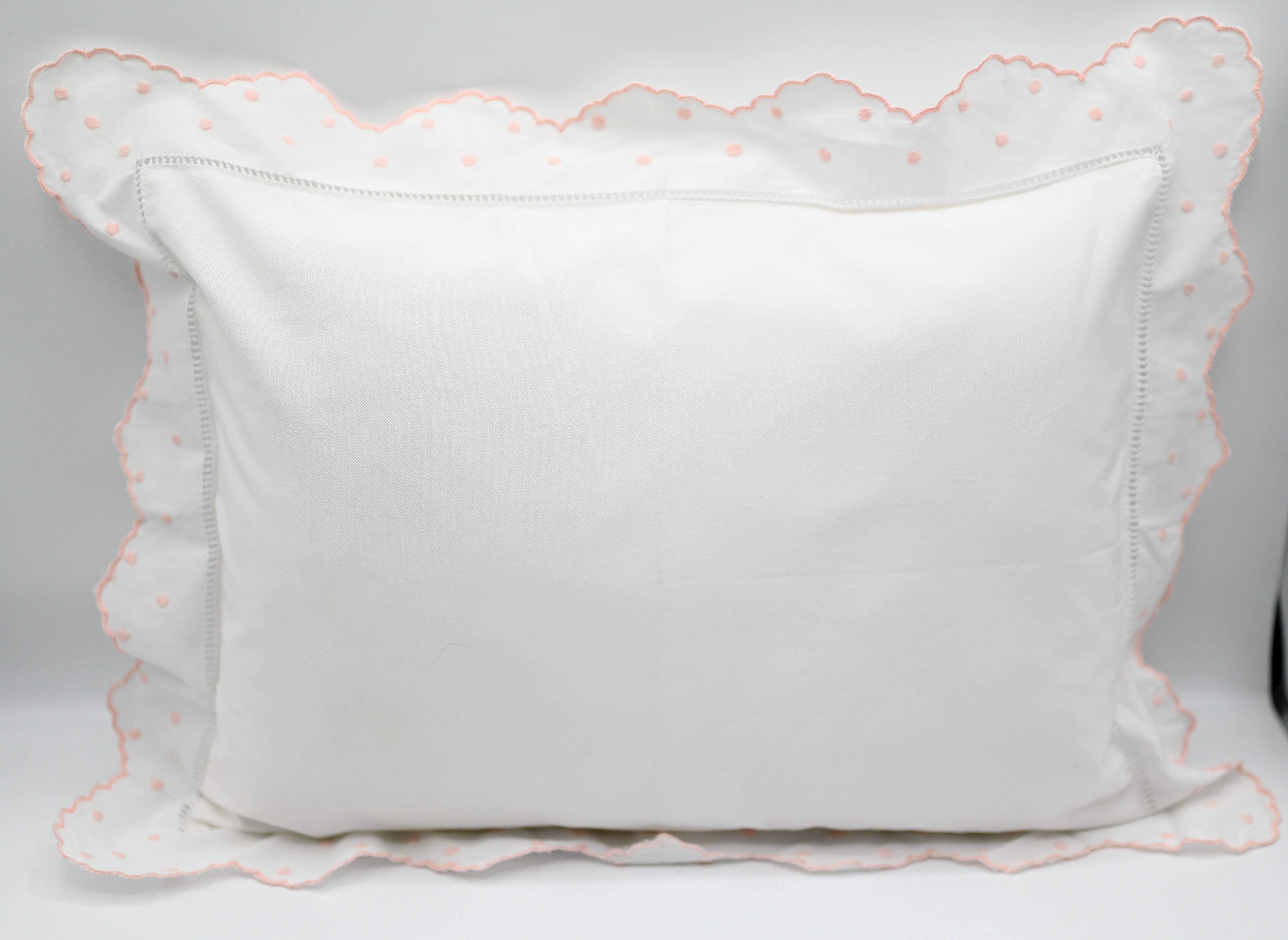 Baby Pillow w/ Dots and Scalloped Edge (4 colors)