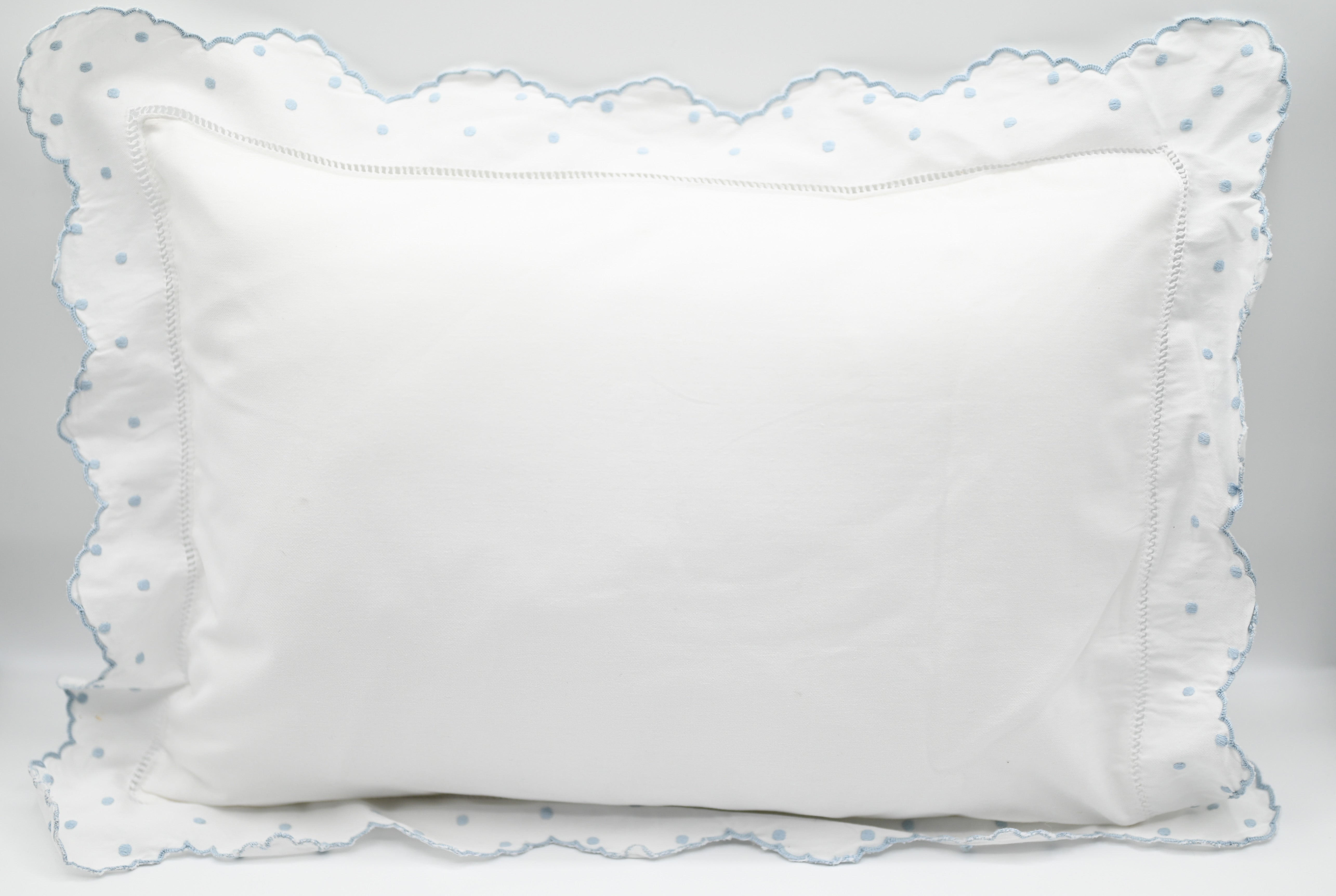 Baby Pillow w/ Dots and Scalloped Edge (4 colors)