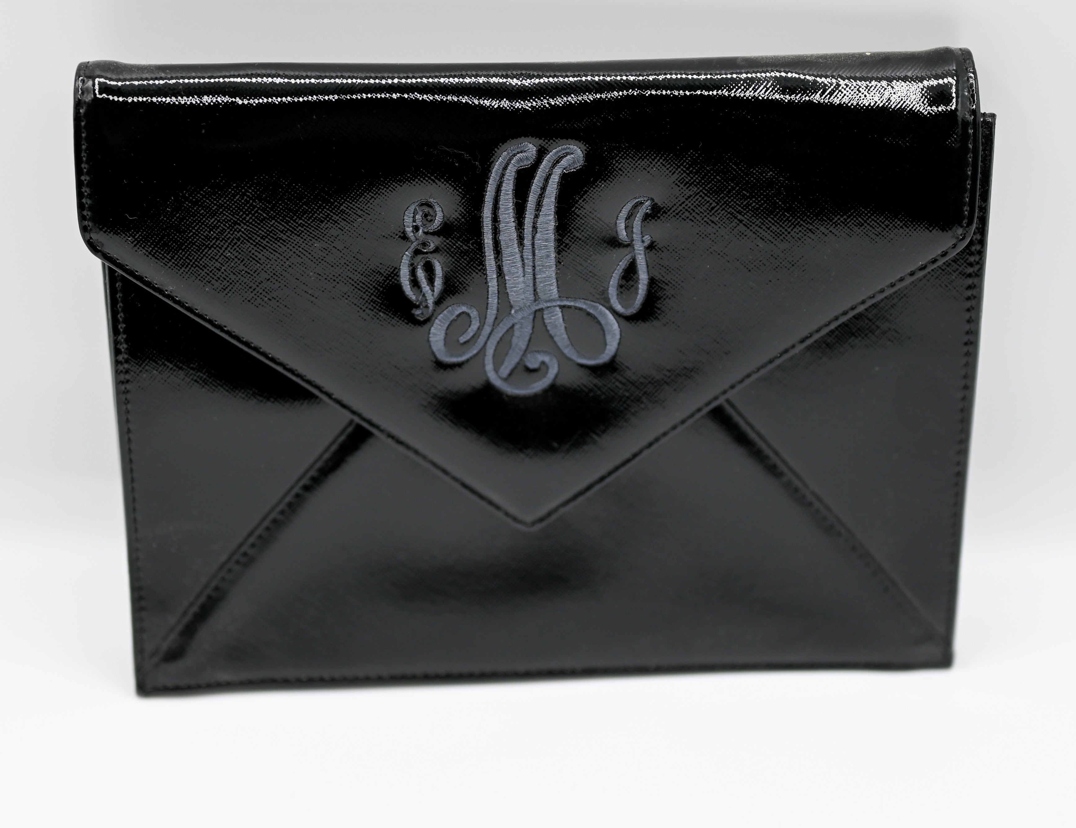 Black Patent Envelope Purse