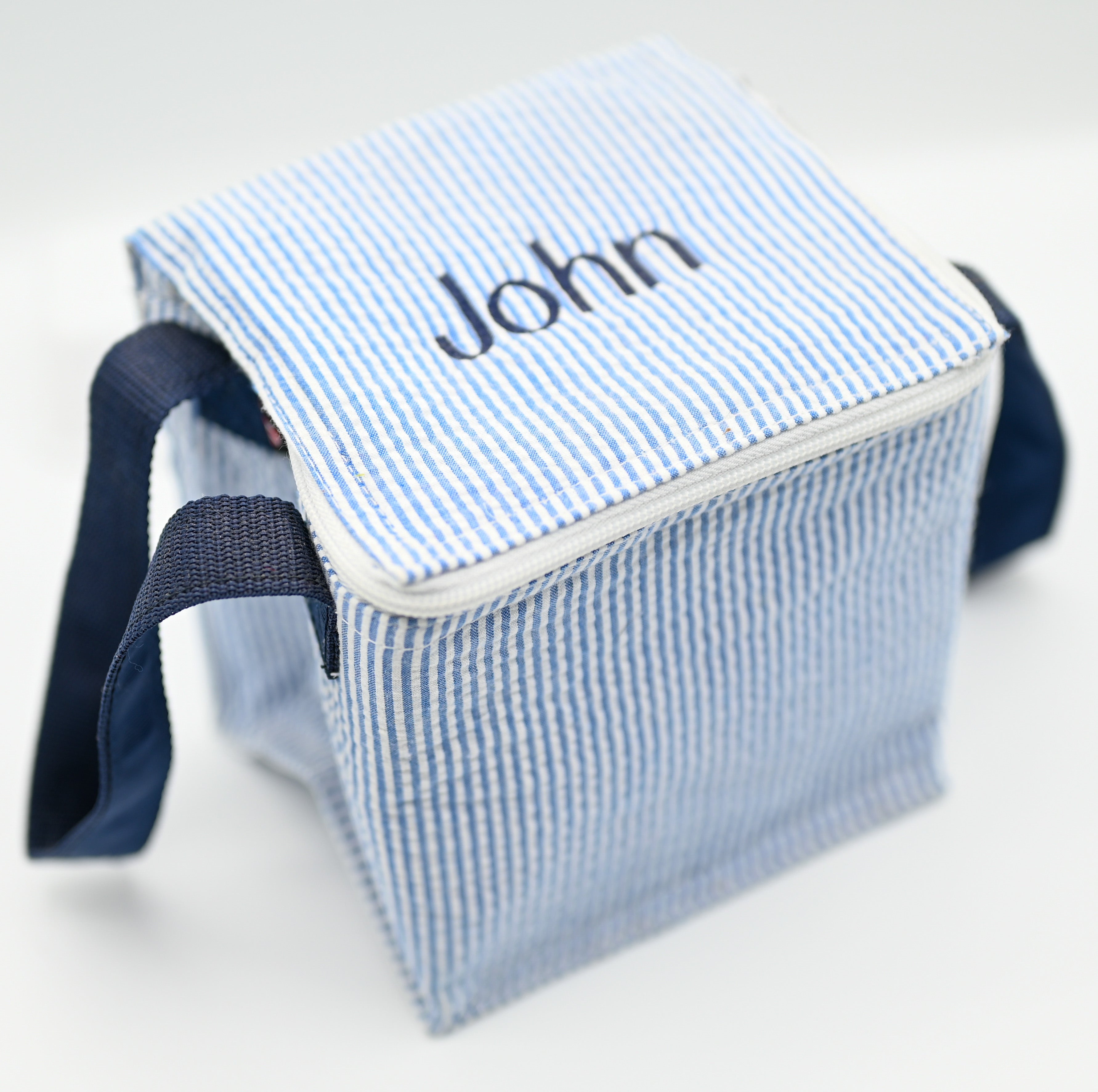 Kid's Seersucker Square Lunch Bag