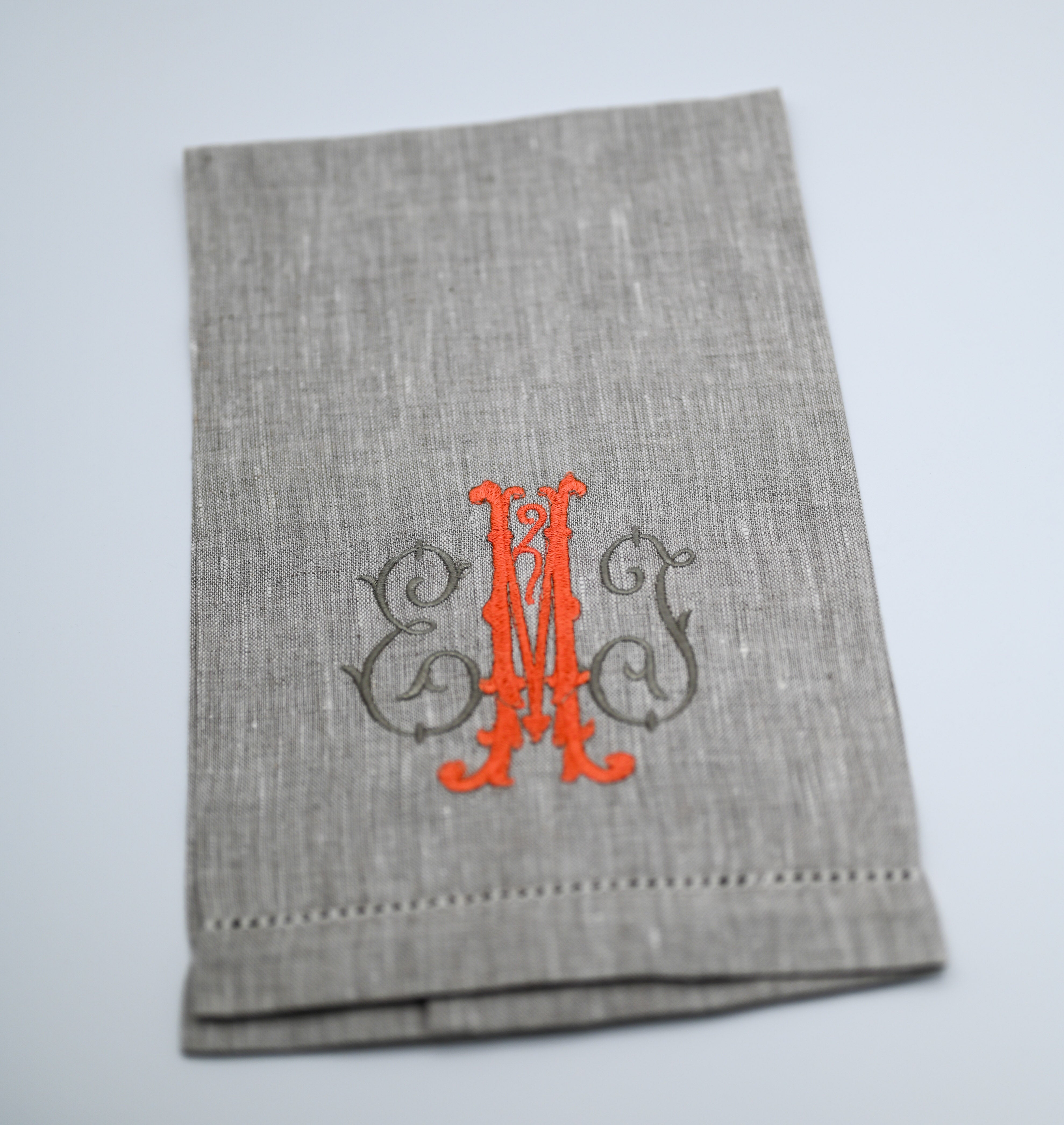 Grey Hemstitch Handtowel