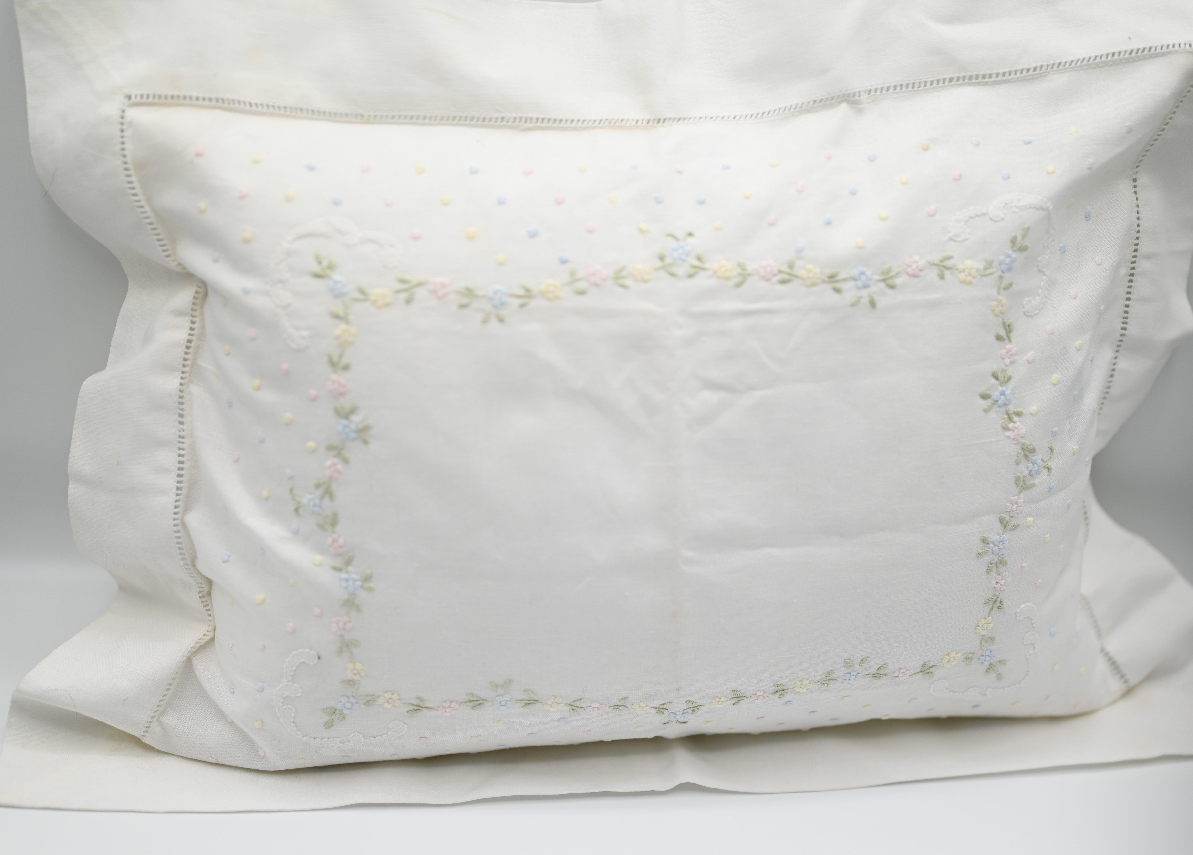 Boudoir pillow w/ Floral Embellishment