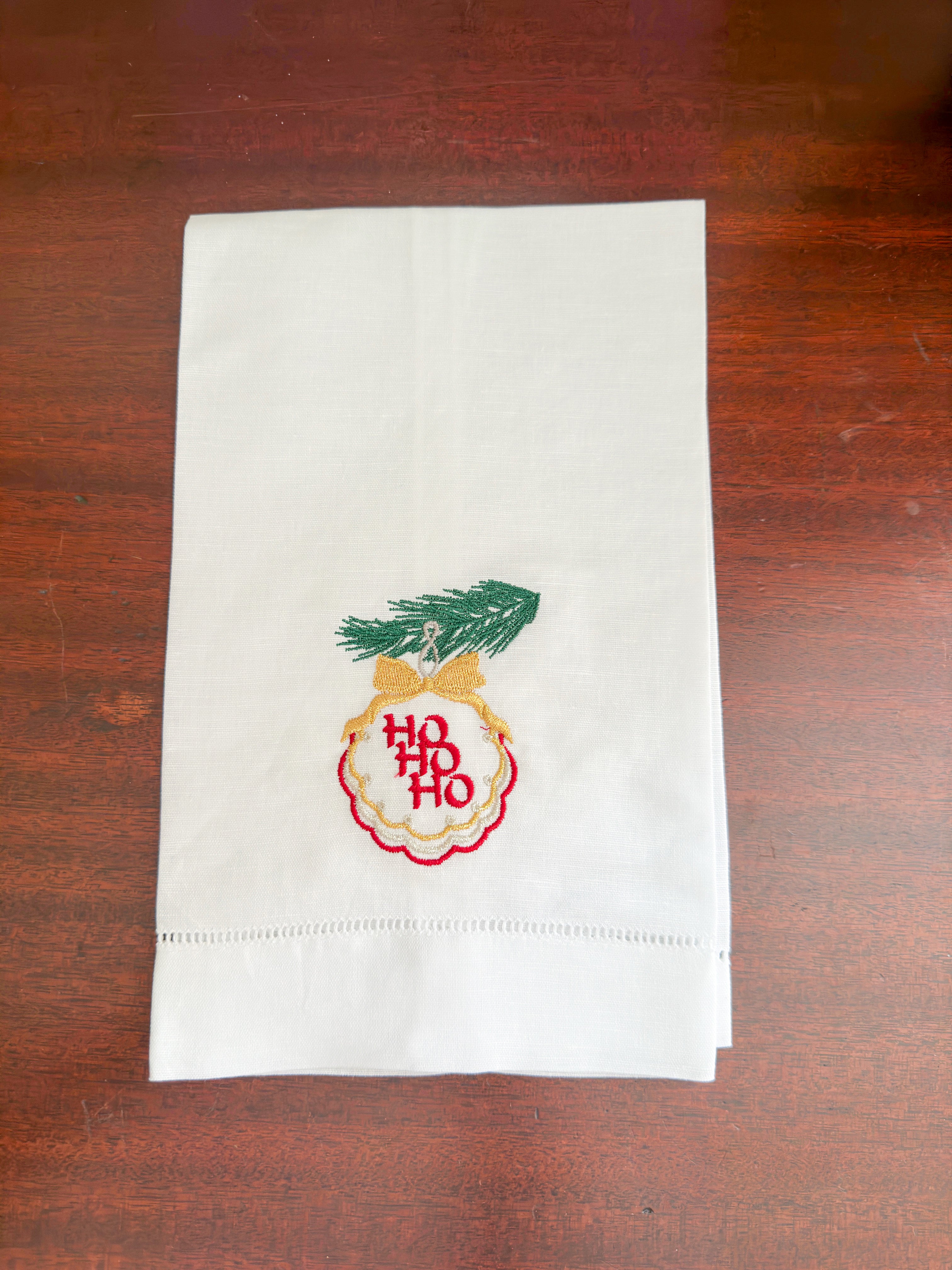 Hohoho Ornament Guest Towel