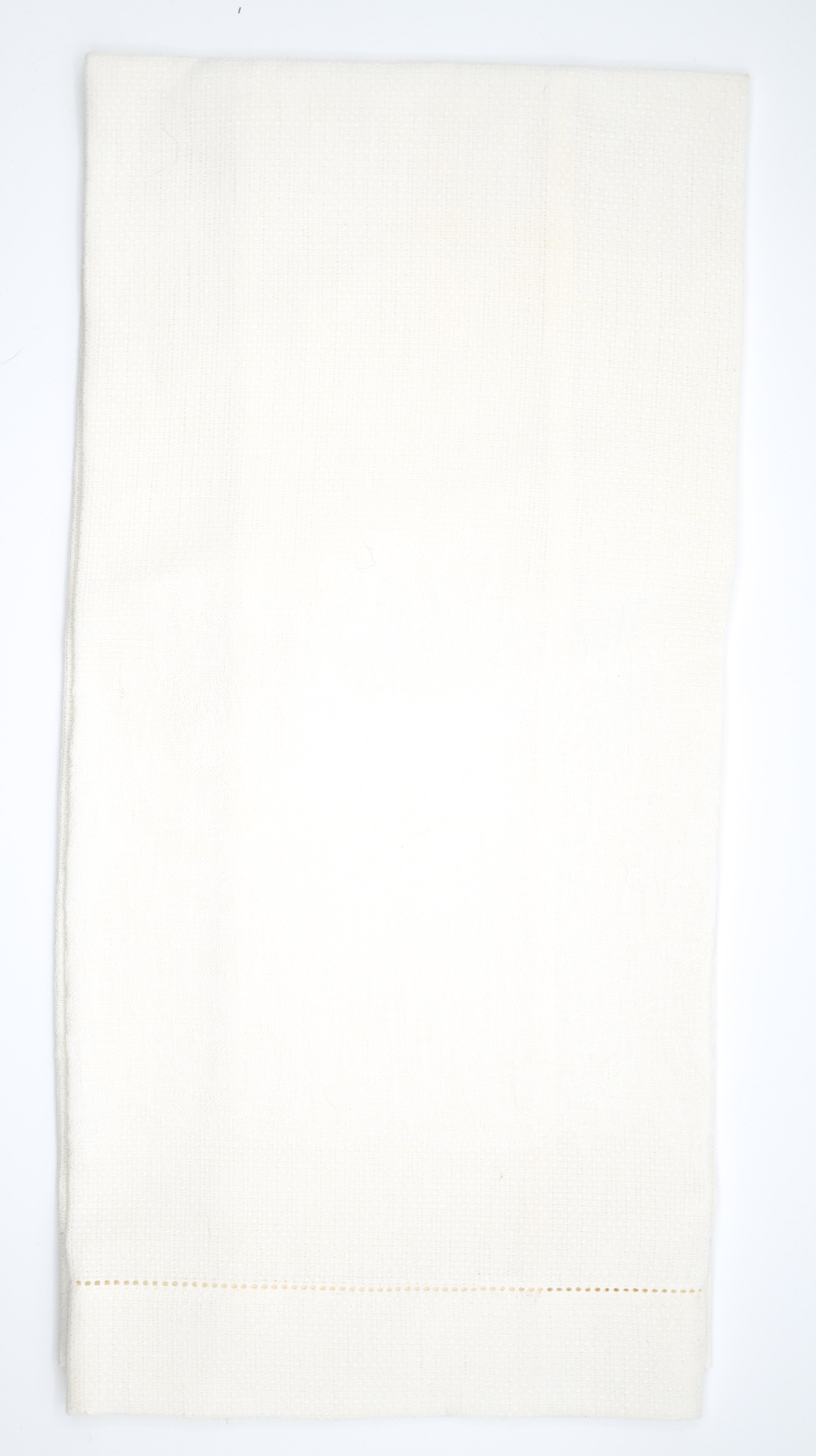 Irish Linen White Pique Bar Towel