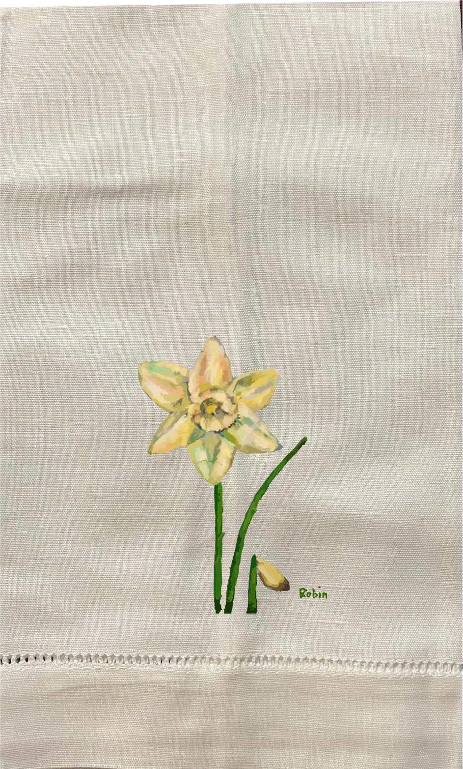 Hand towel Single Daffodil by Robin