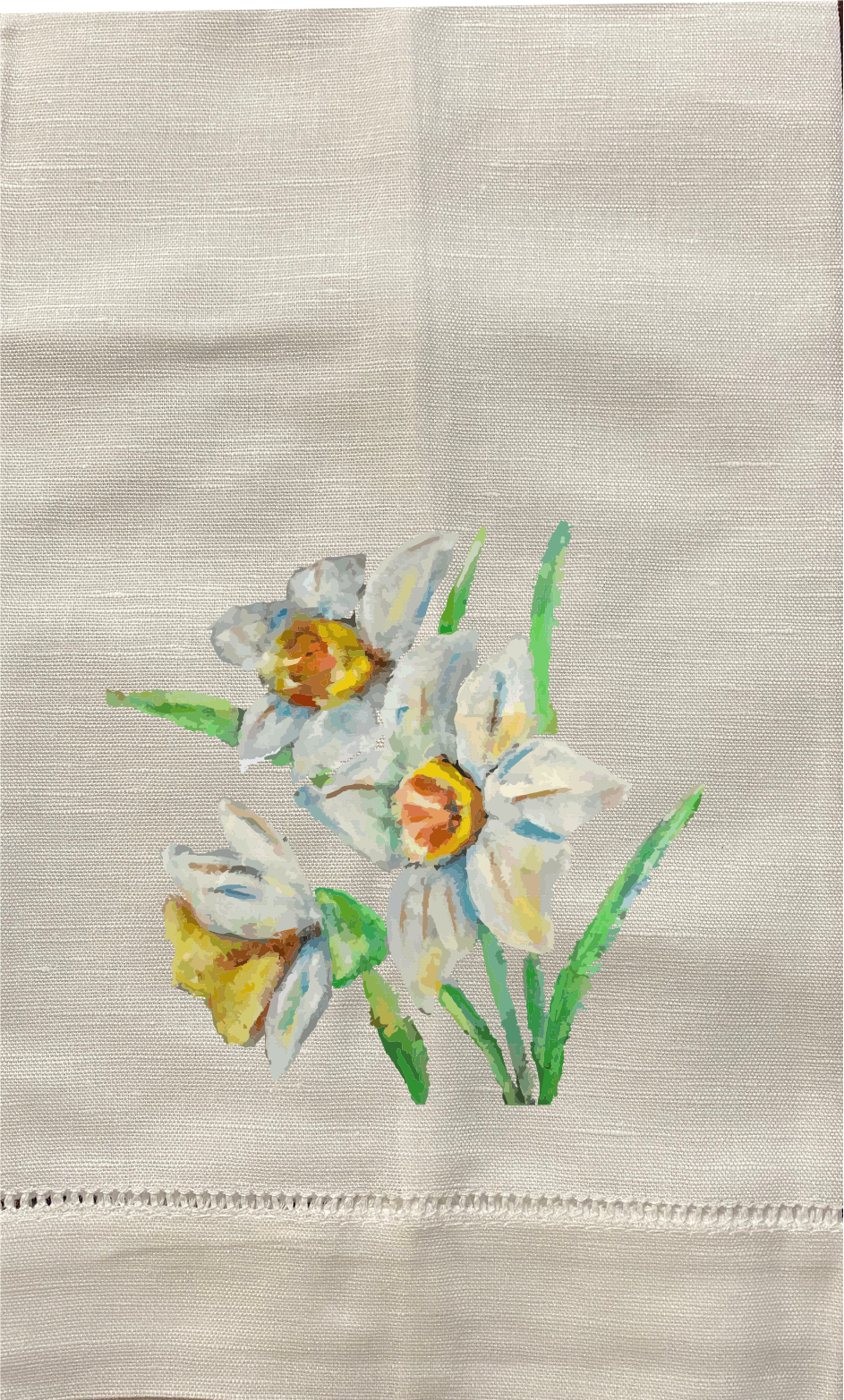 Hand towel 3 Daffodils by Robin