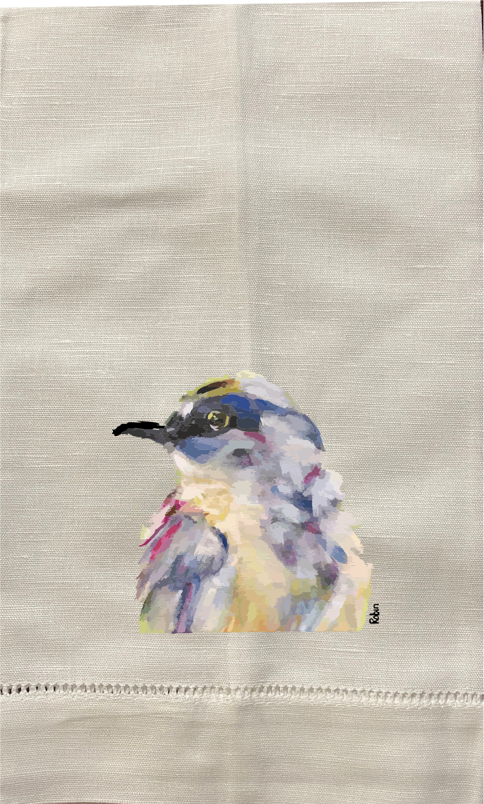 Hand towel Bird by Robin