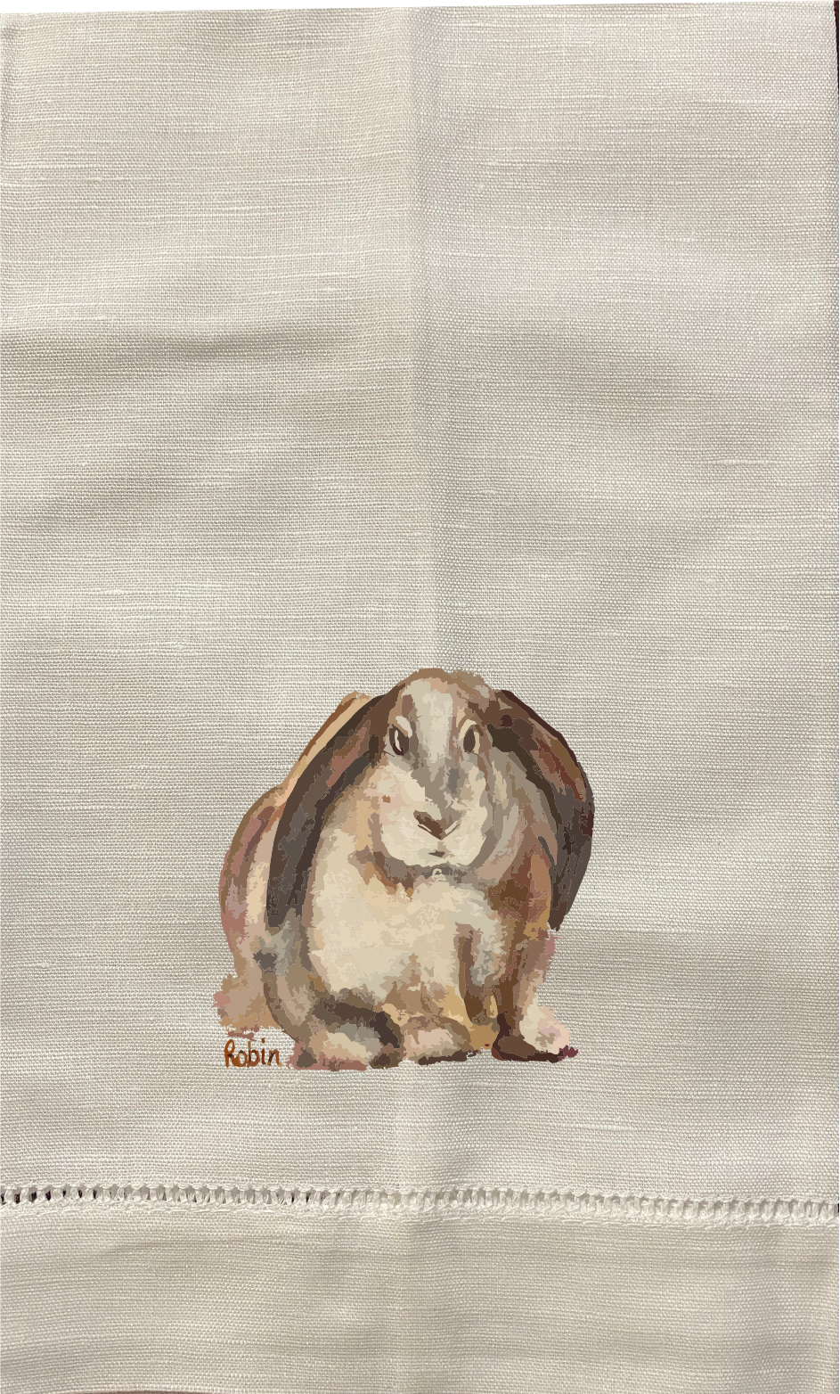 Hand towel Brown Bunny by Robin