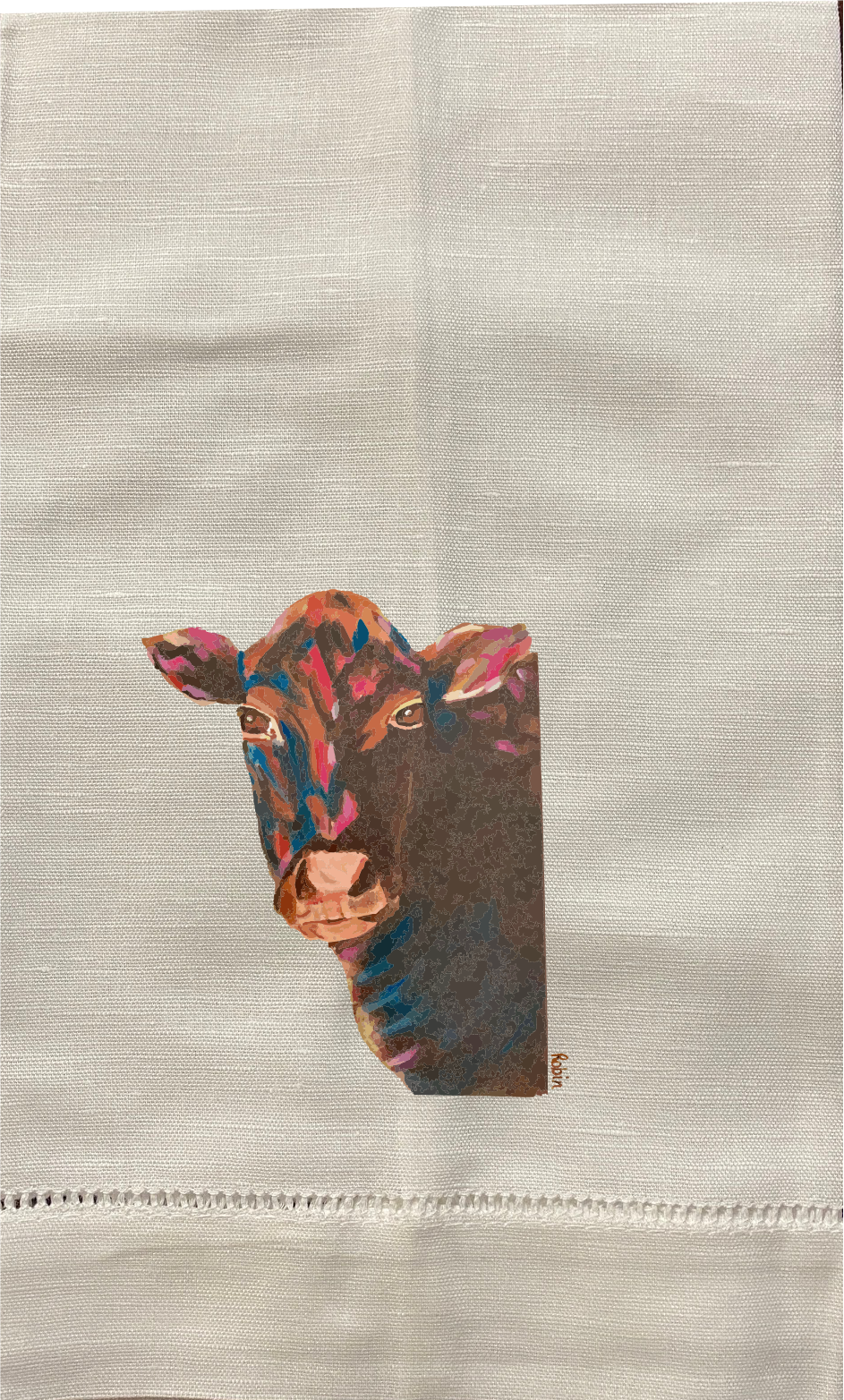 Hand towel Cow by Robin