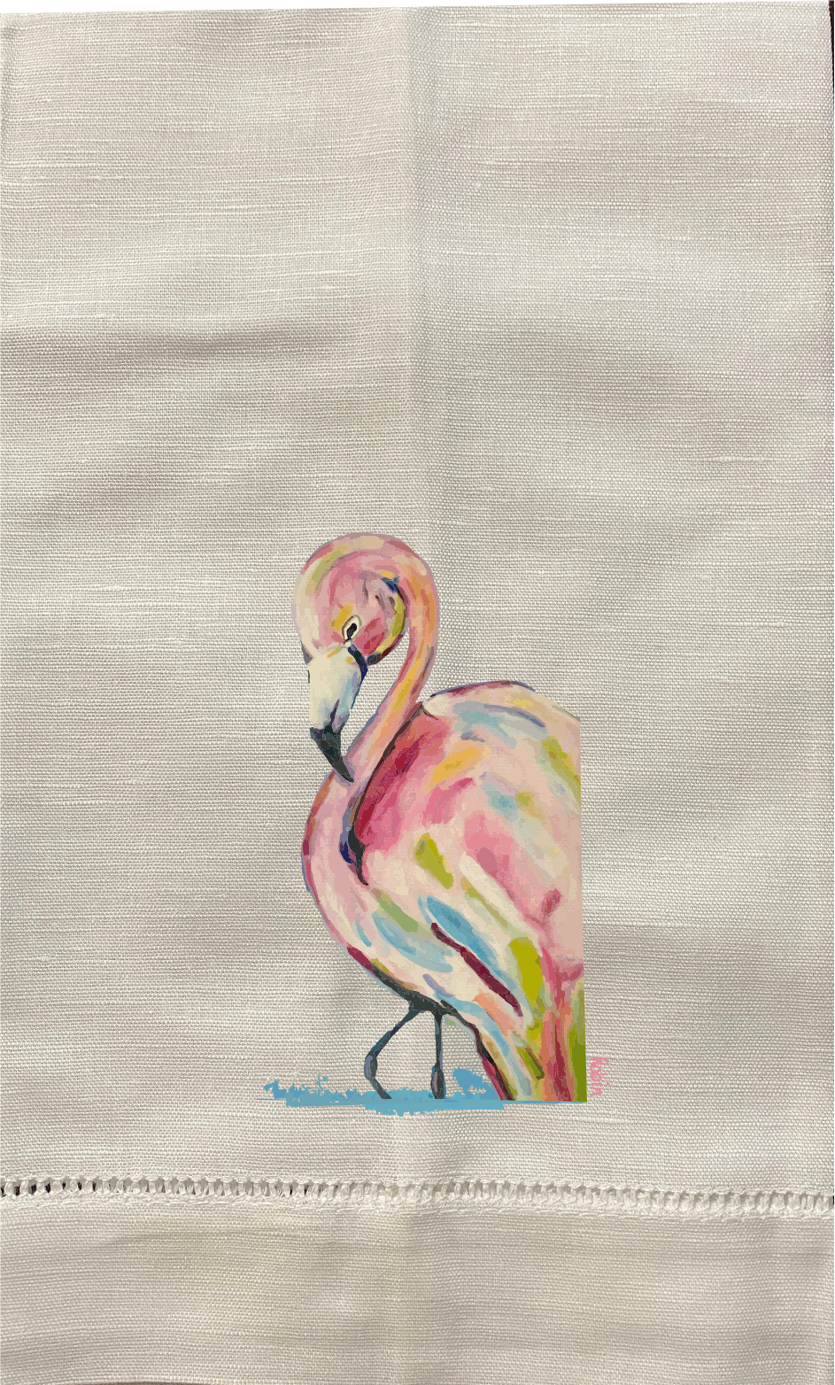 Hand towel Flamingo by Robin