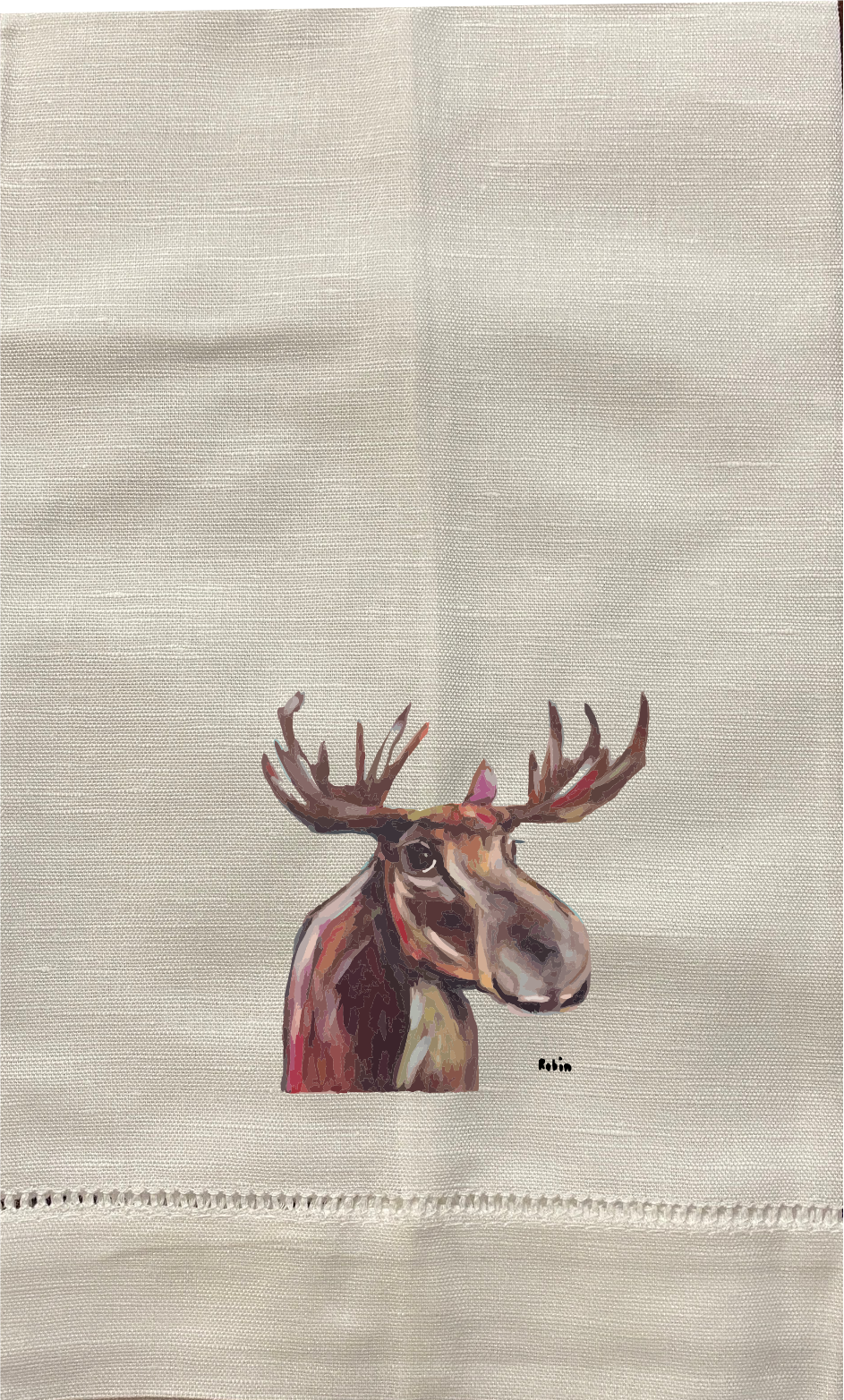 Hand towel Moose by Robin