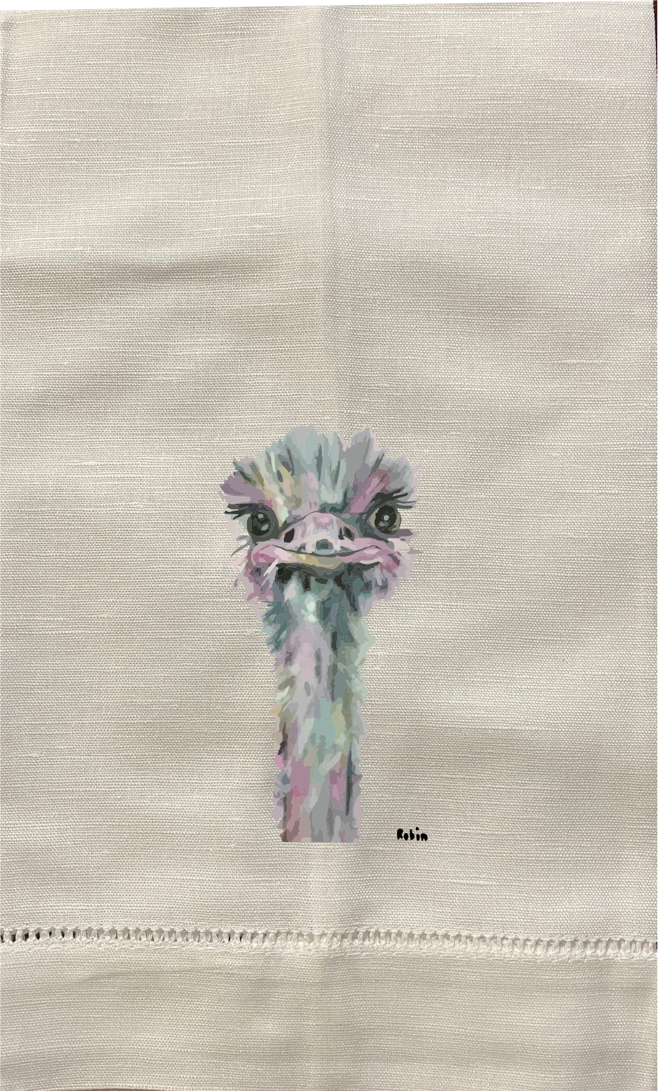 Hand towel Ostrich by Robin