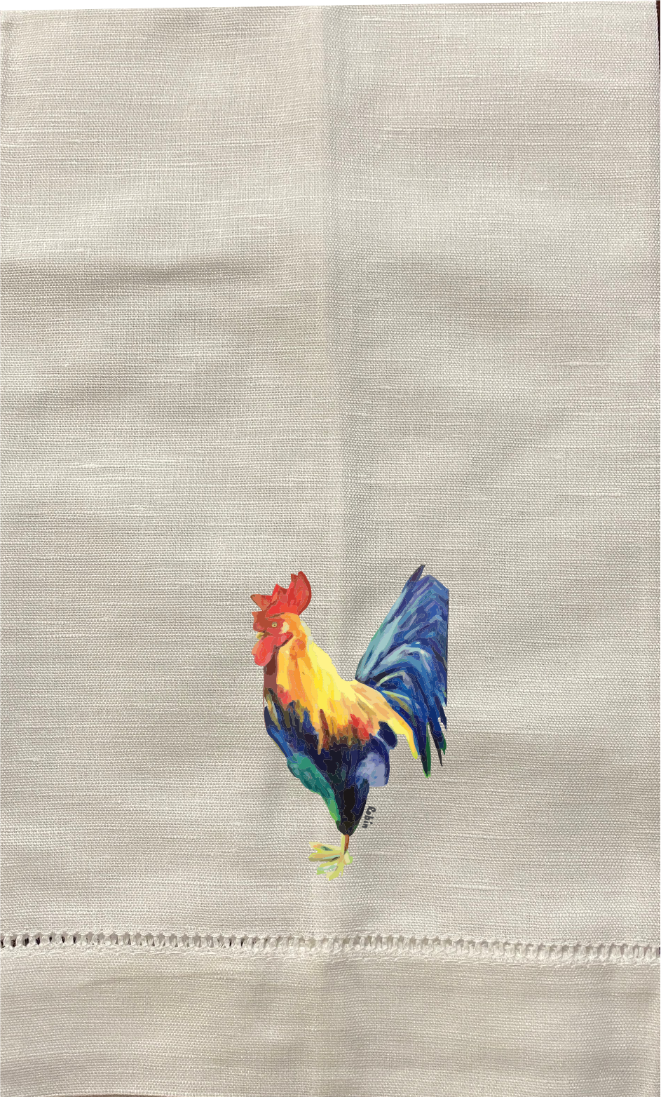 Hand towel Rooster by Robin