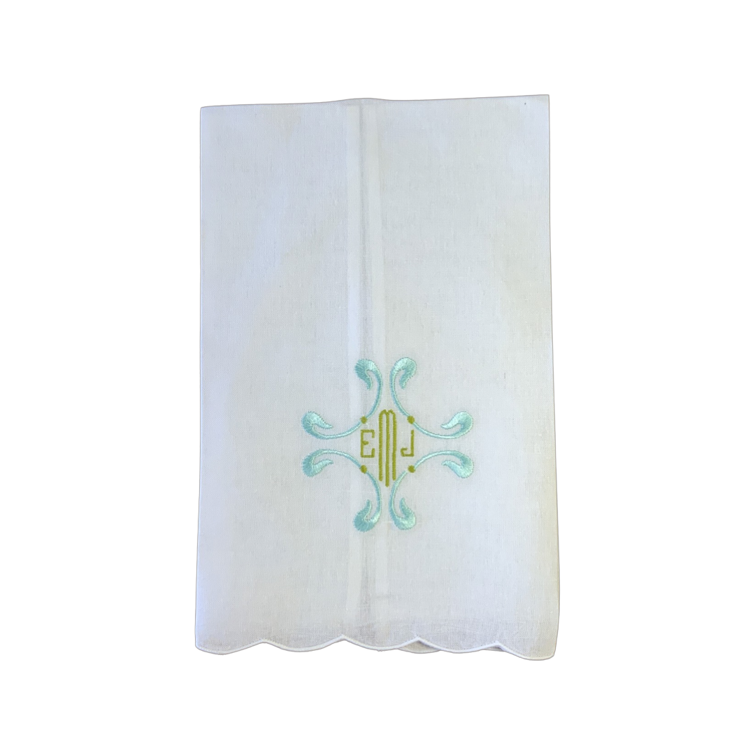 Scalloped Linen Handtowel