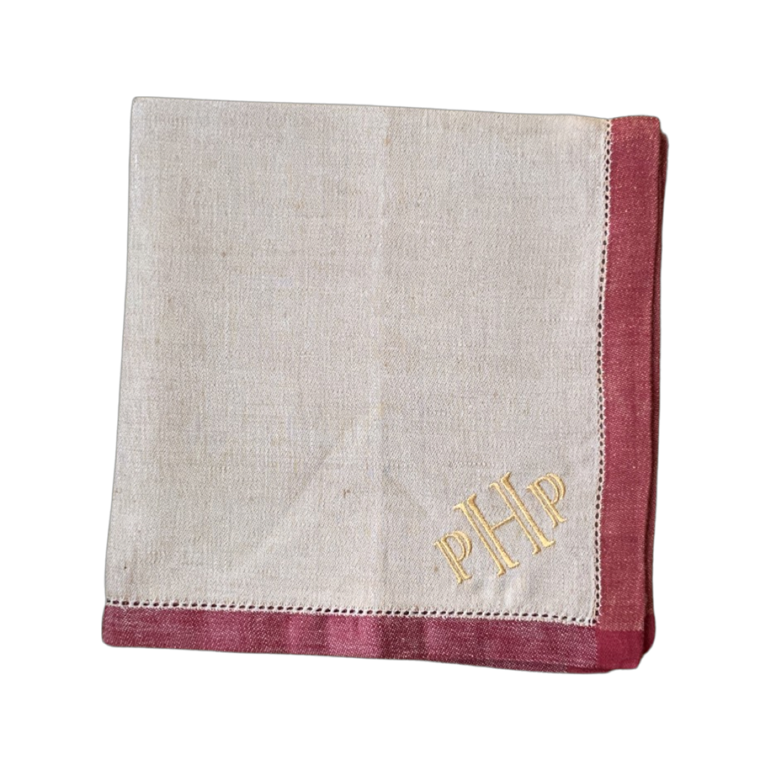 Versa Linen Napkins Burgundy/Gold