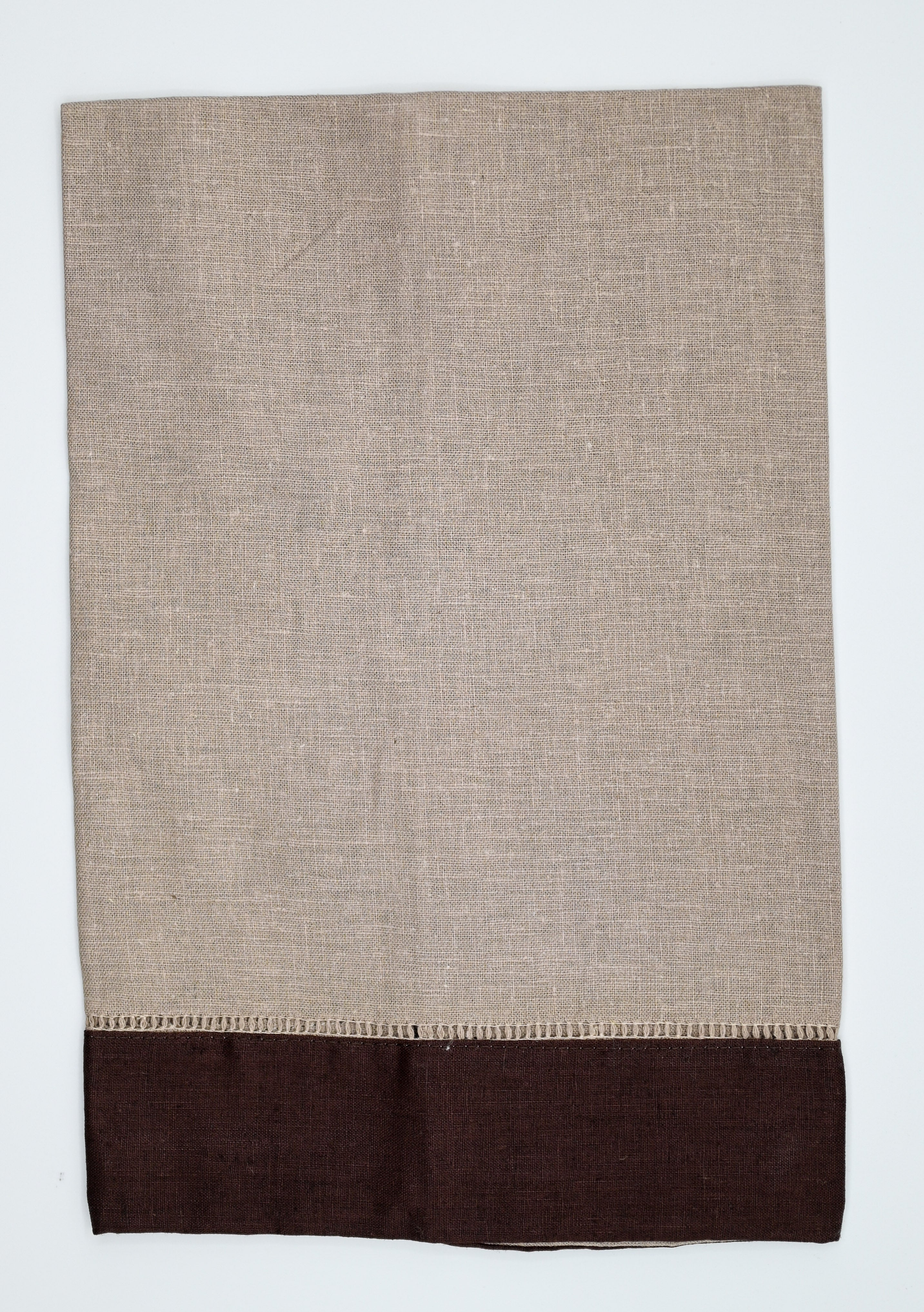 Guest Towels with Brown Contrasting Border