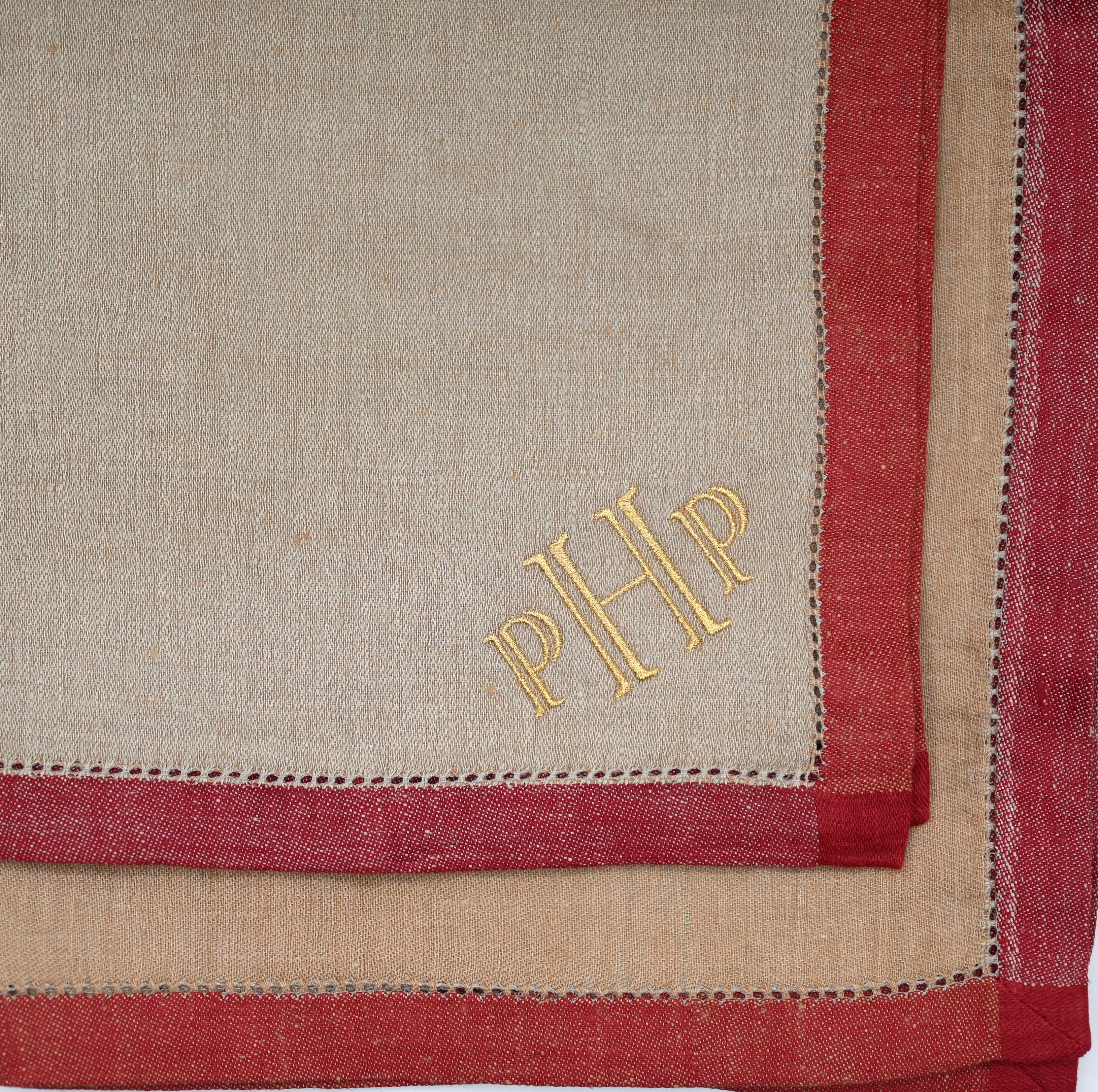 Versa Linen Napkins Burgundy/Gold