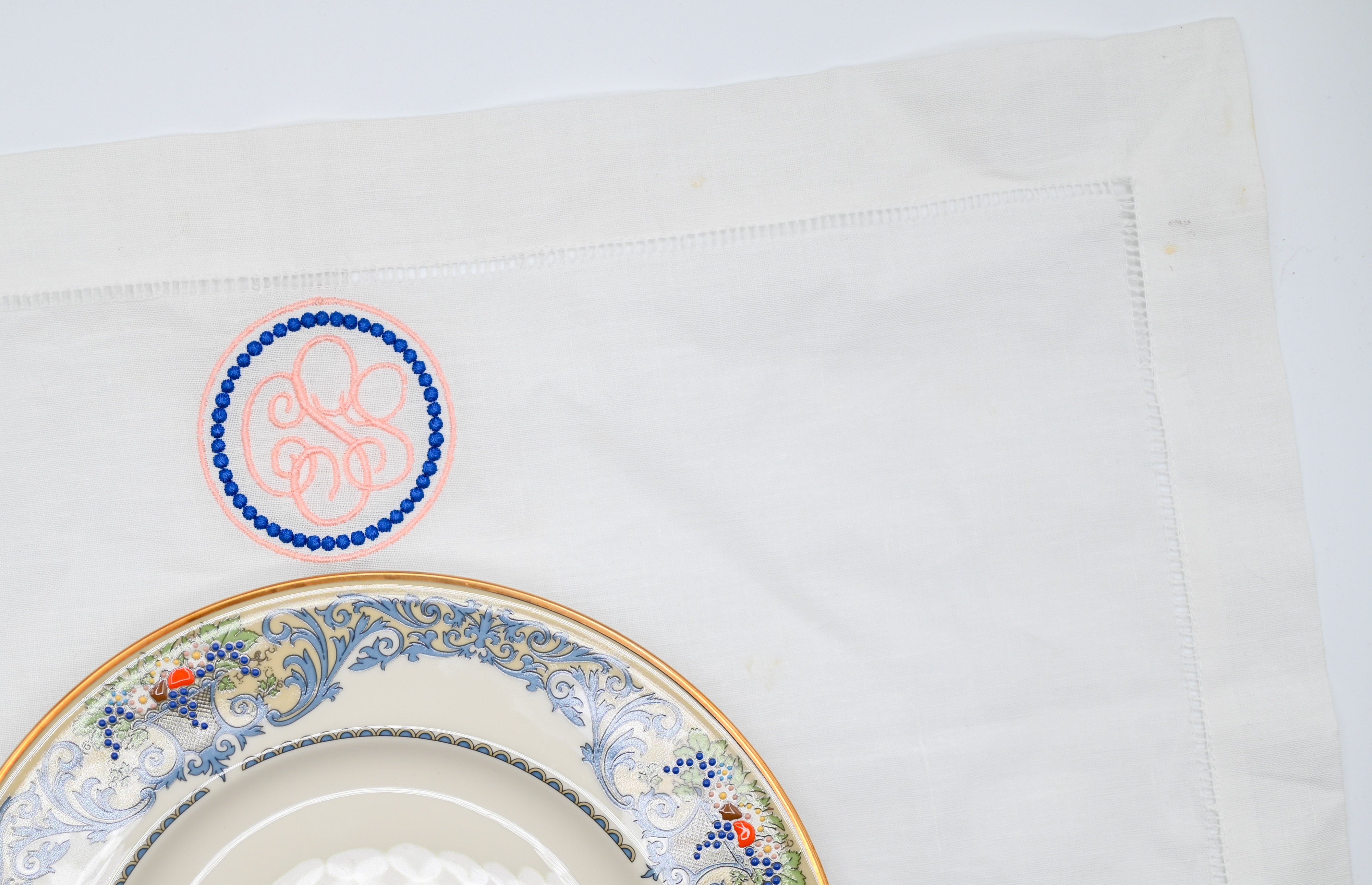 White Hemstitch Placemats