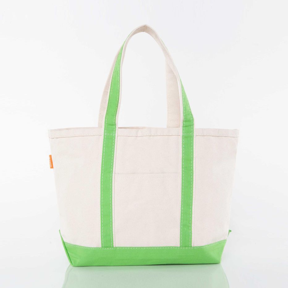 Canvas Boat Tote - Med Zippered Top