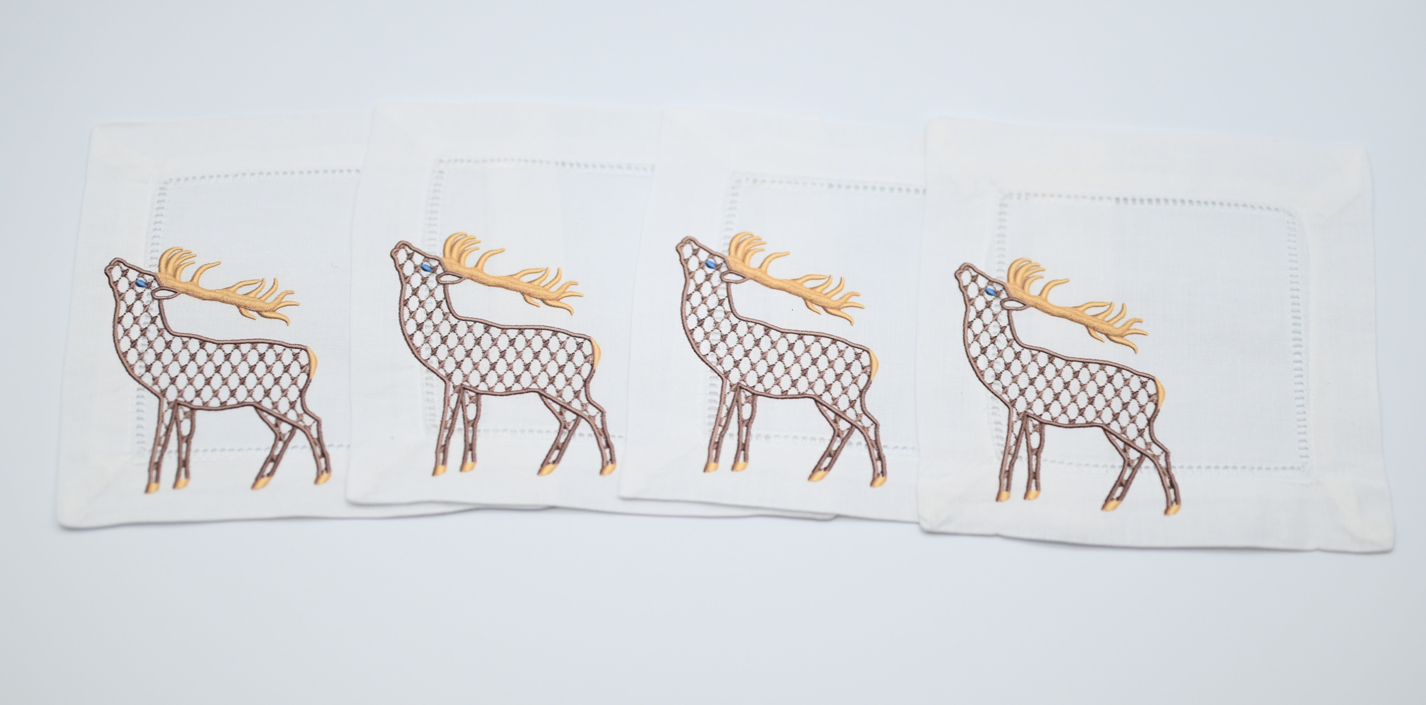 BIg Reindeer Bespoke Printed Cocktail Napkins