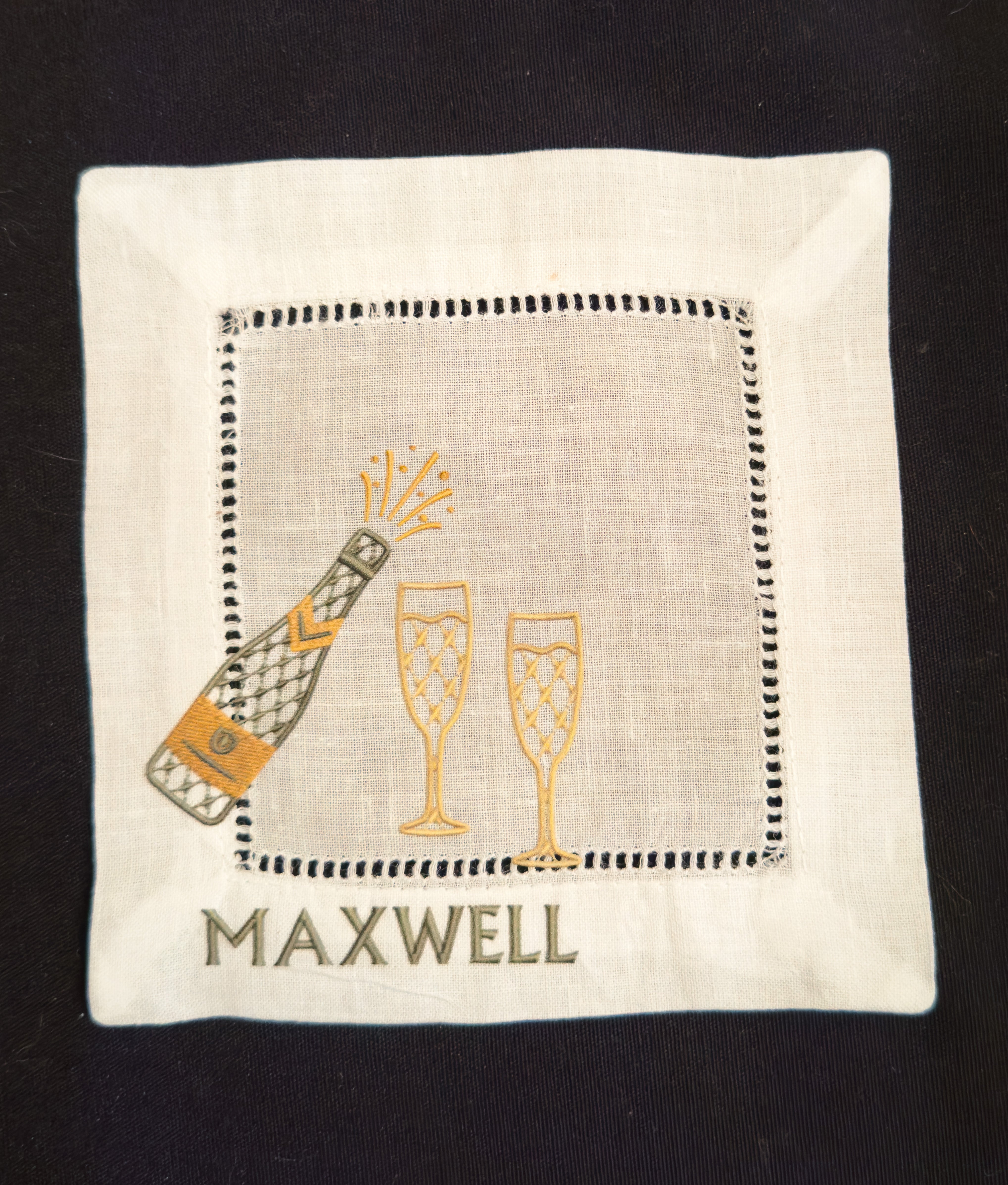 Champagne Bespoke Printed Cocktail Napkins