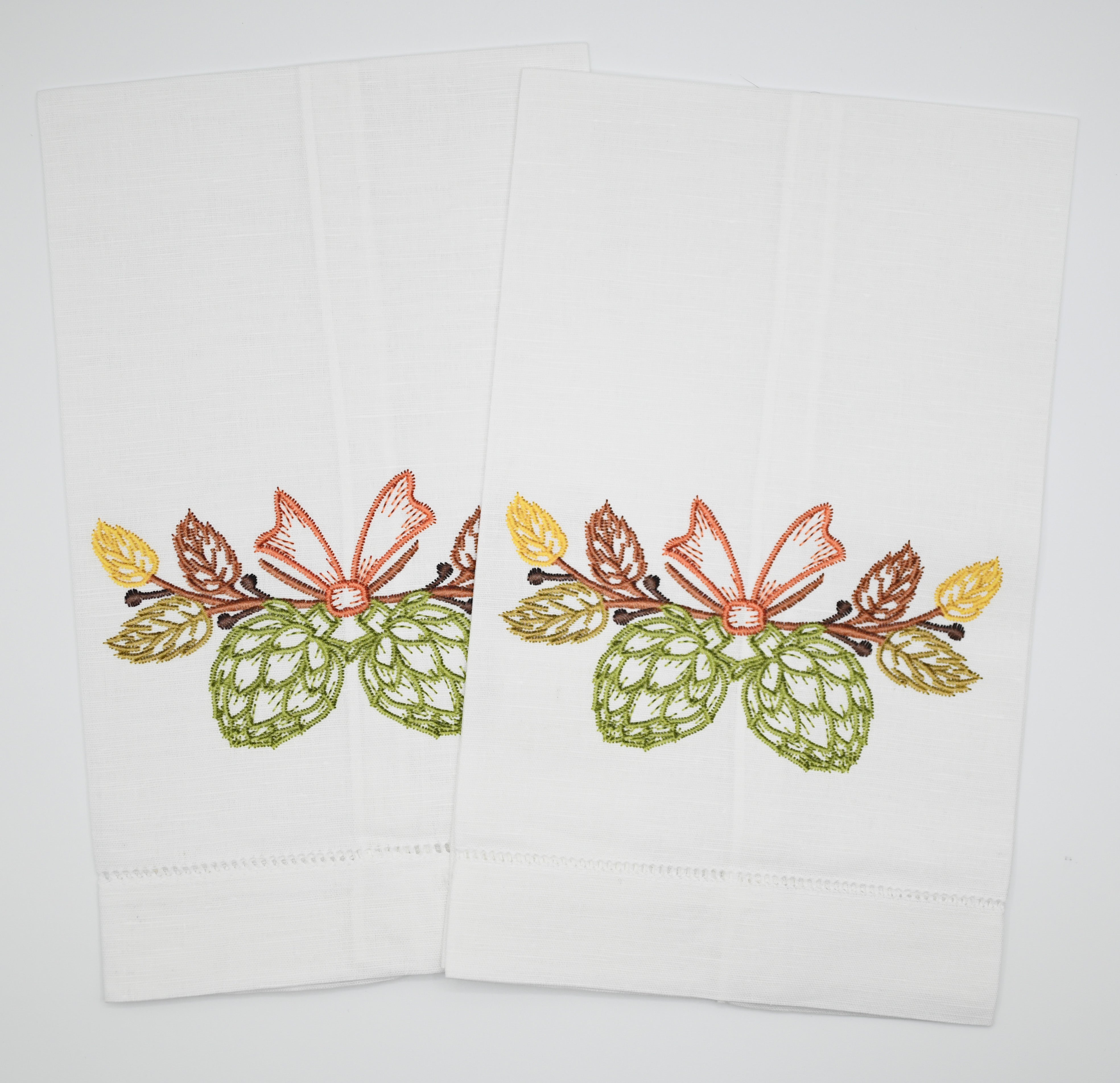 Artichoke & Leaves Bespoke Printed Guest Towel