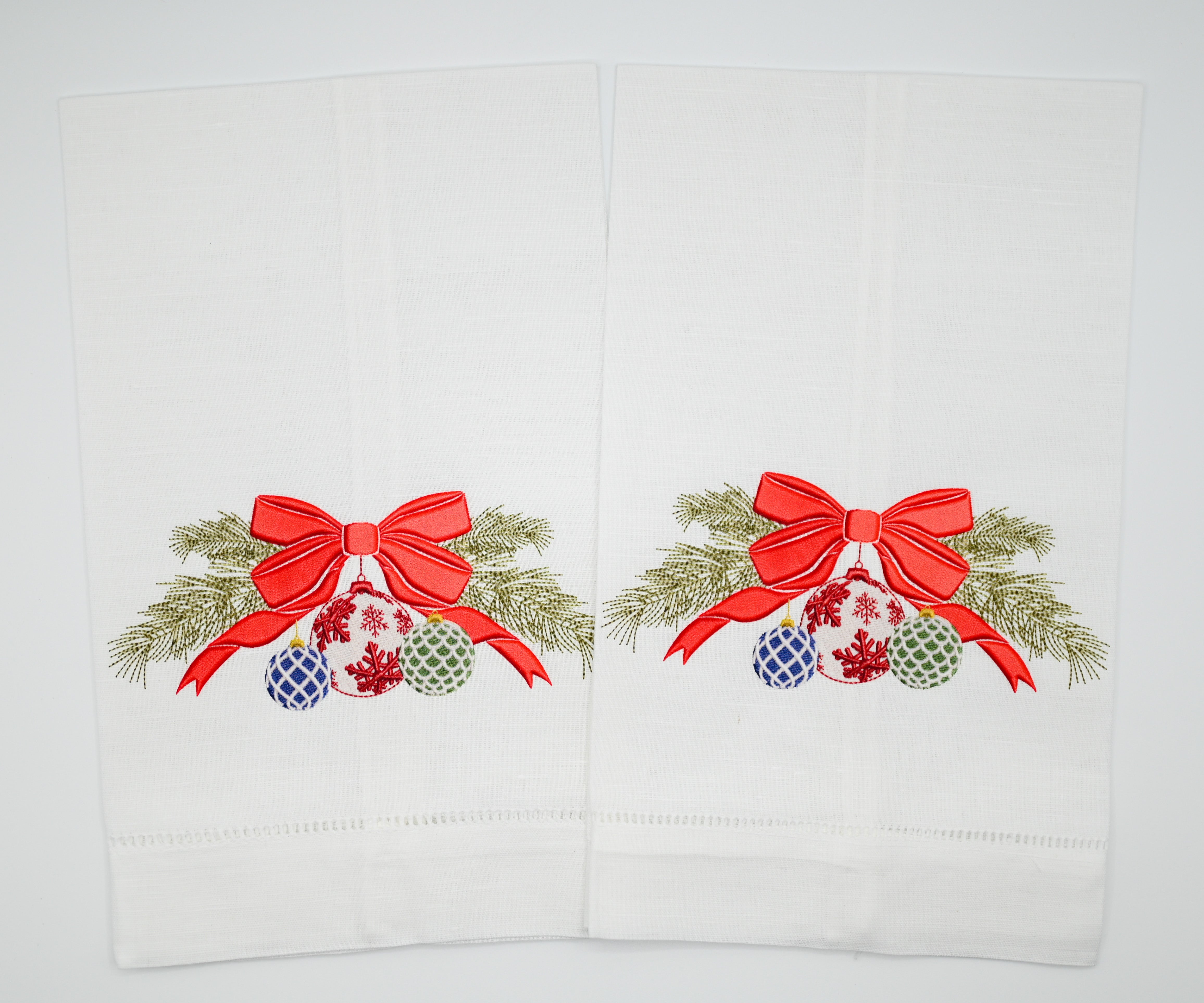 Ornaments & Pine Bespoke Printed Guest Towel