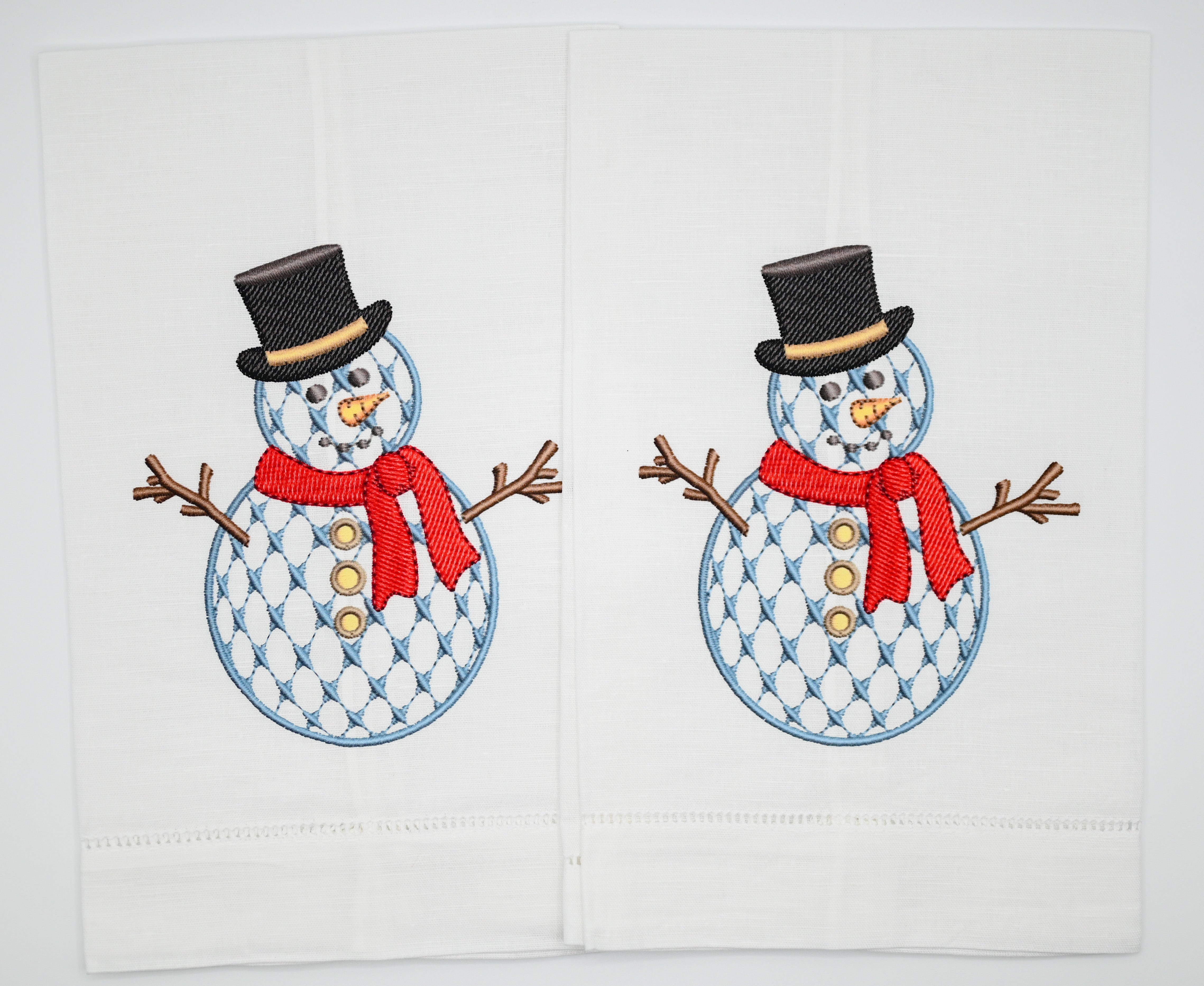 Snowman Bespoke Printed Guest Towel