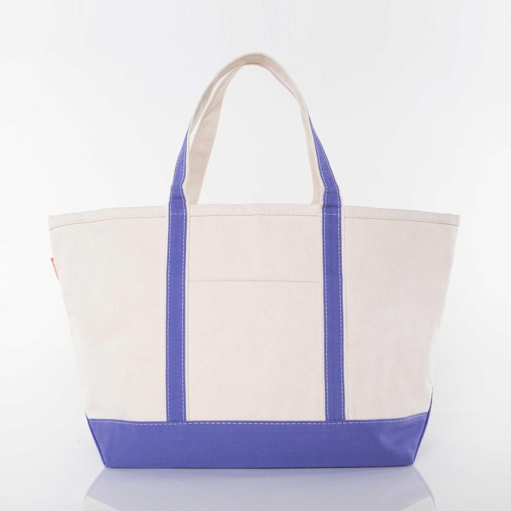 Canvas Boat Tote - Large Zippered Top