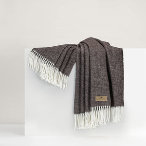 Chestnut Herringbone Throw