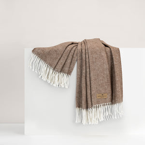 Cocoa Herringbone Throw