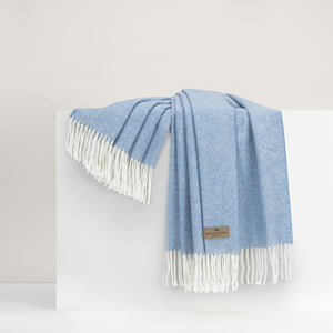 Denim Herringbone Throw