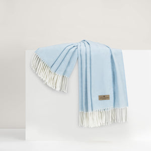 Sky Blue Herringbone Throw