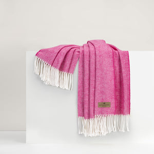 Wild Orchid Herringbone Throw