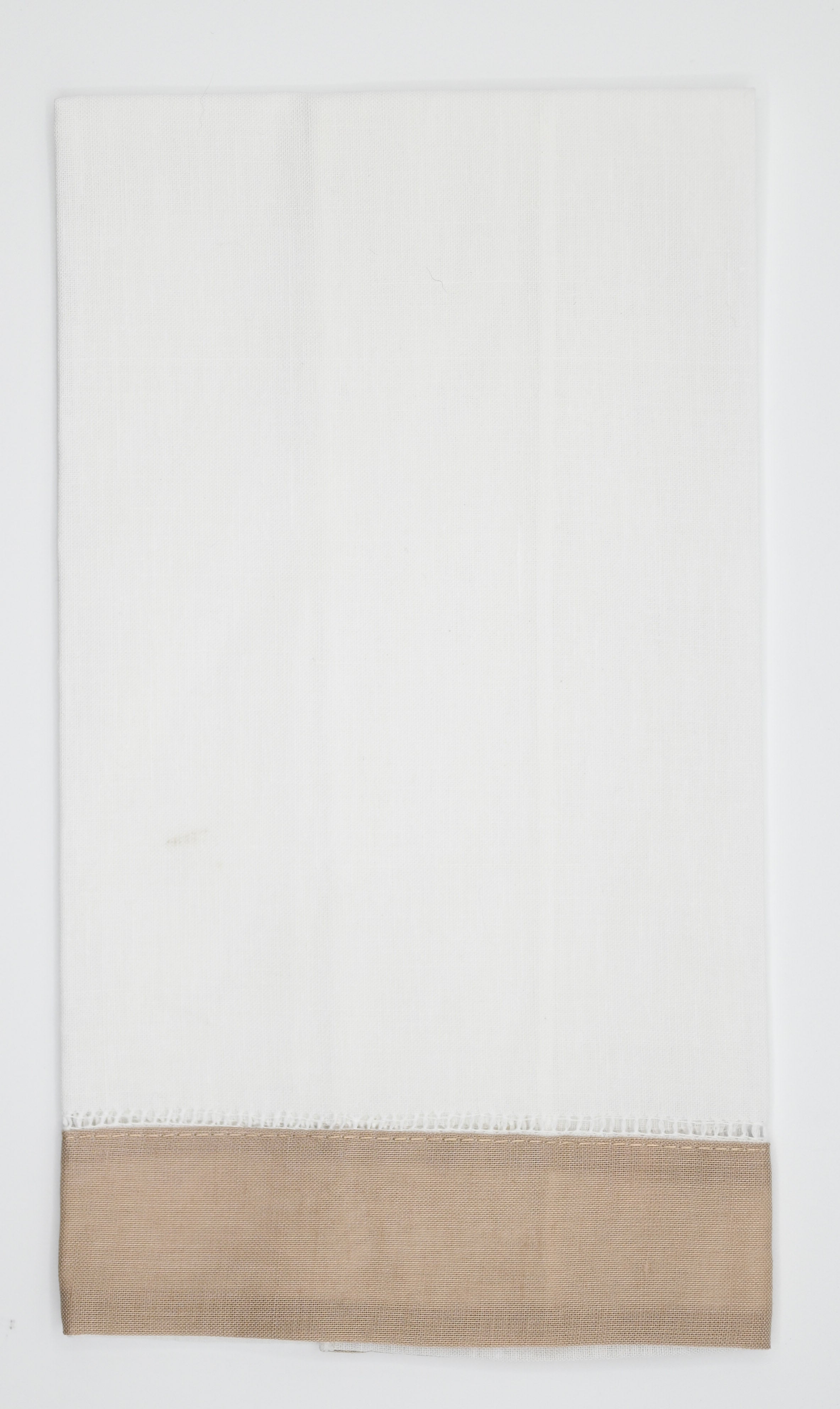 White Linen Handtowel w/ Contrasting Border