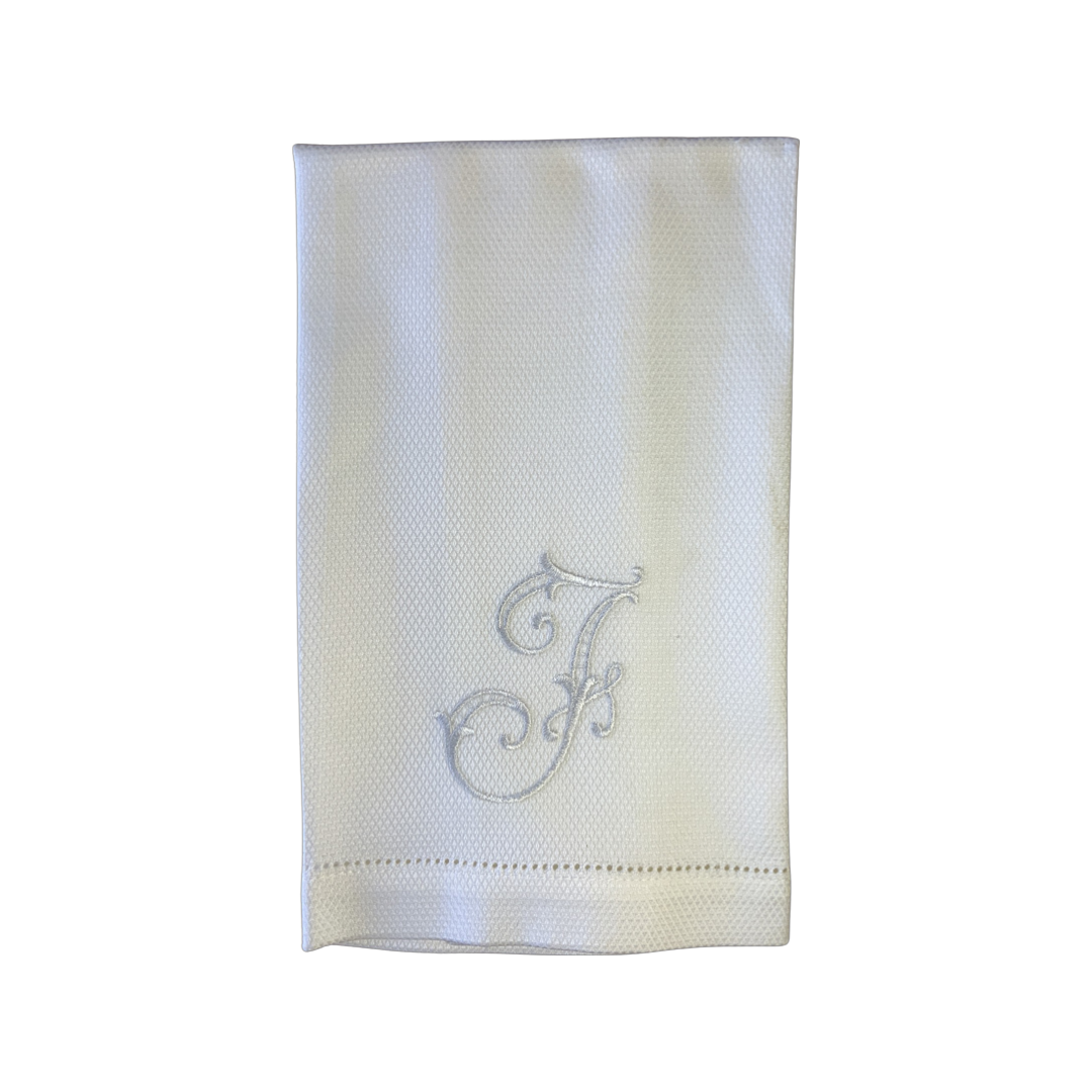 Pique Irish Linen Hemstitch Towel